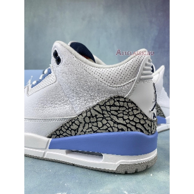 Air Jordan 3 Retro UNC CT8532-104-1 White/Valor Blue/Tech Grey Sneakers
