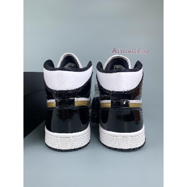 Air Jordan 1 Mid Patent SE Black Metallic Gold 852542-007-1 Black/Metallic Gold-White Sneakers