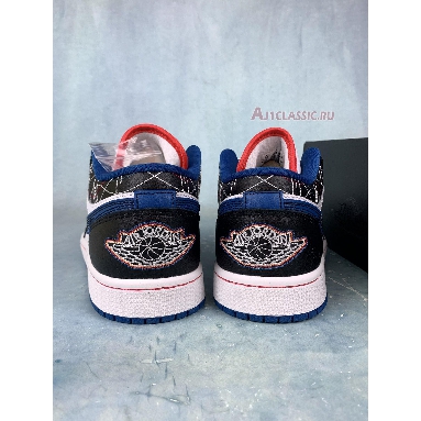 Air Jordan 1 Low SE Industrial Blue Sashiko FV3622-141 White/Industrial Blue/White/Black/Siren Red/Muslin Sneakers