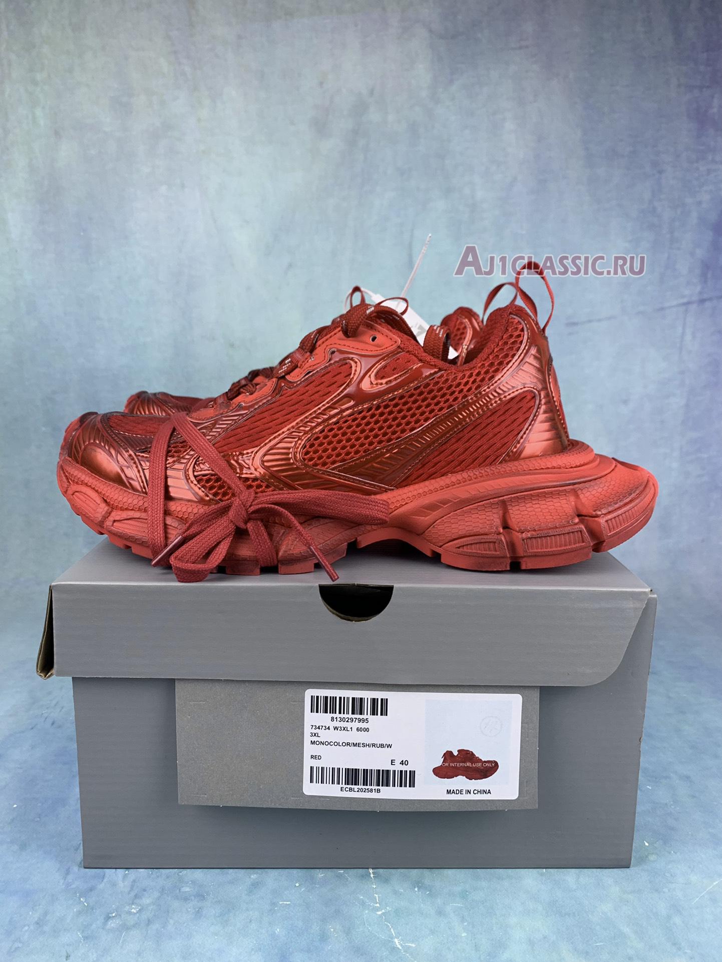 Balenciaga 3XL Sneaker Worn-Out - Red 734734 W3XL 16000 Red/Red Sneakers