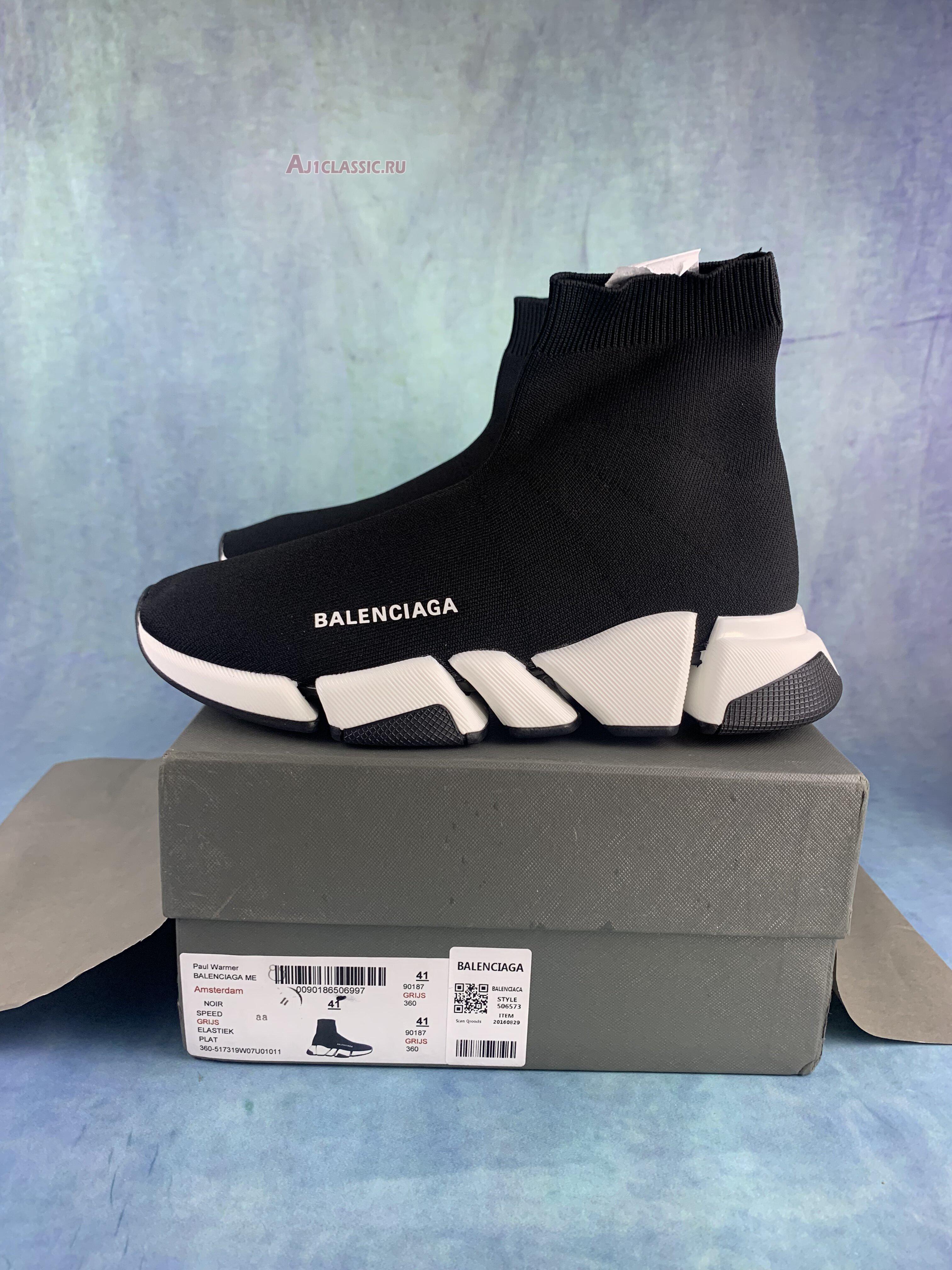 Balenciaga Speed 2.0 Sneaker Black White 617239 W2DB2 1015 Black/White Sneakers