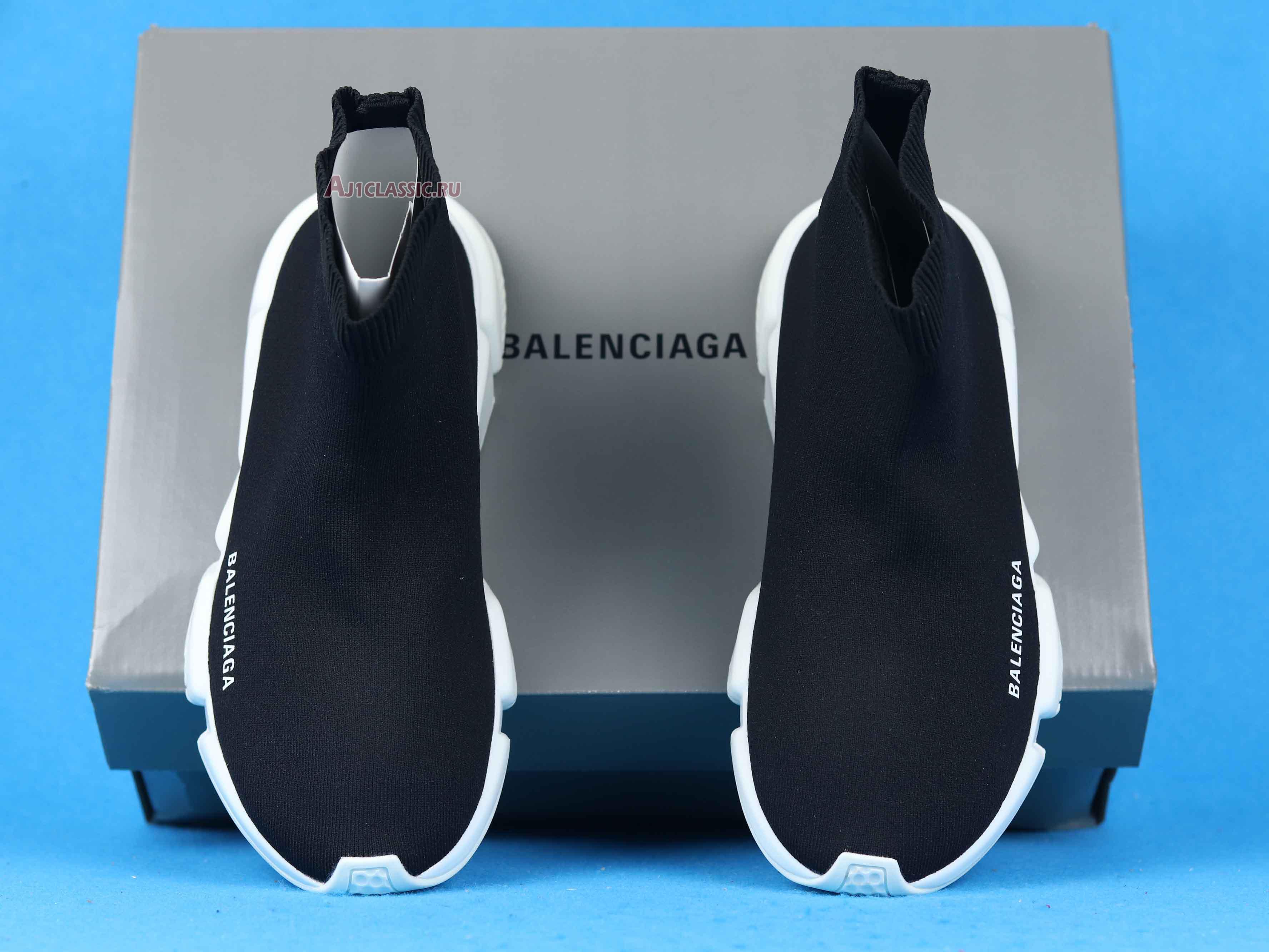 Balenciaga Speed Trainer Mid Black 458653 W05G0 1000 Black/White Sneakers