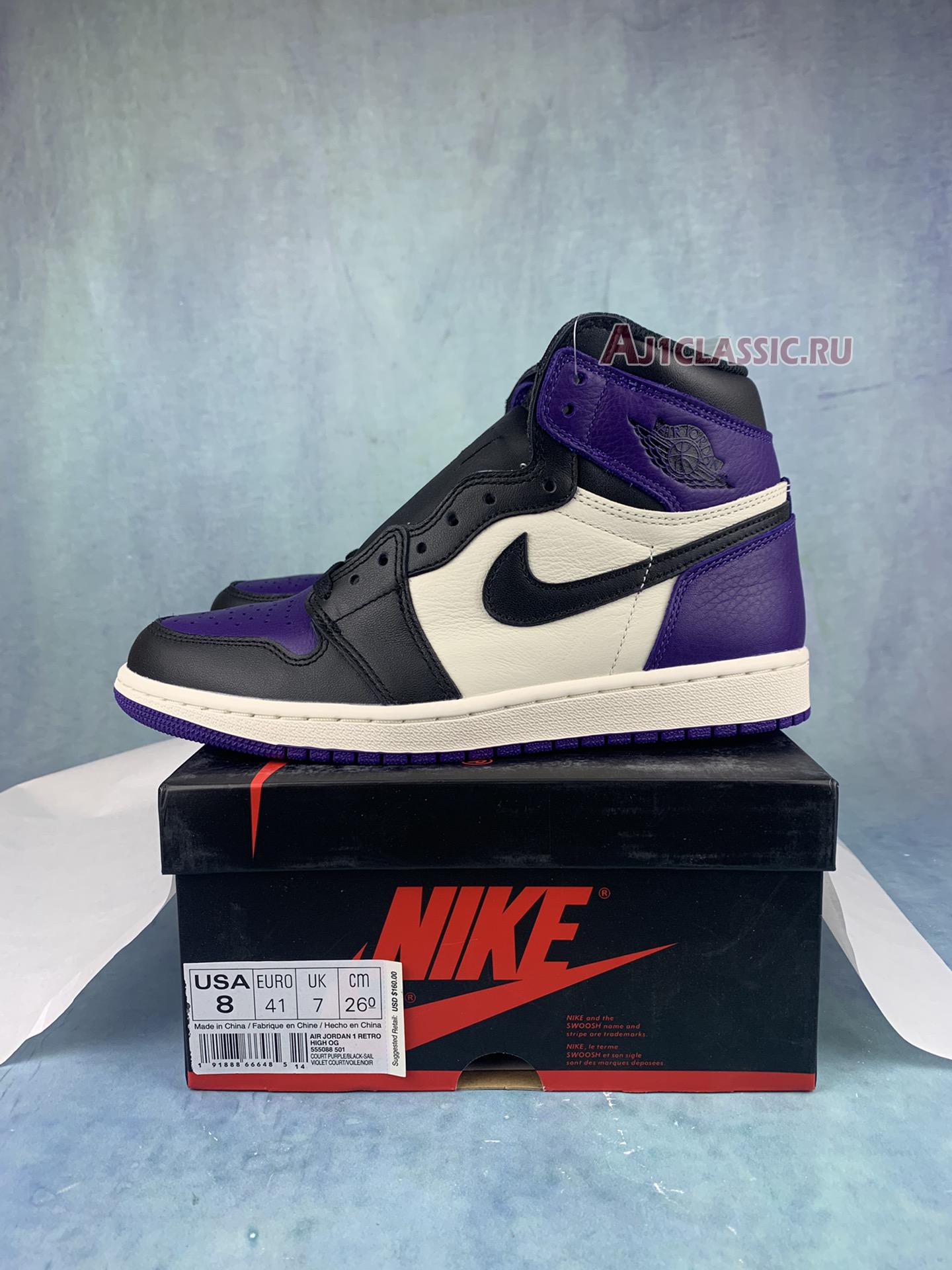 Air Jordan 1 Retro High OG Court Purple 555088-501-3 Court Purple/Sail-Black Sneakers