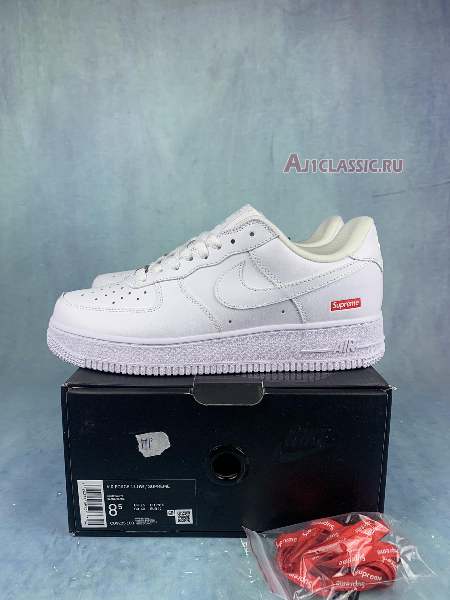 Supreme x Nike Air Force 1 Low Box Logo - White CU9225-100-2 White/White Sneakers