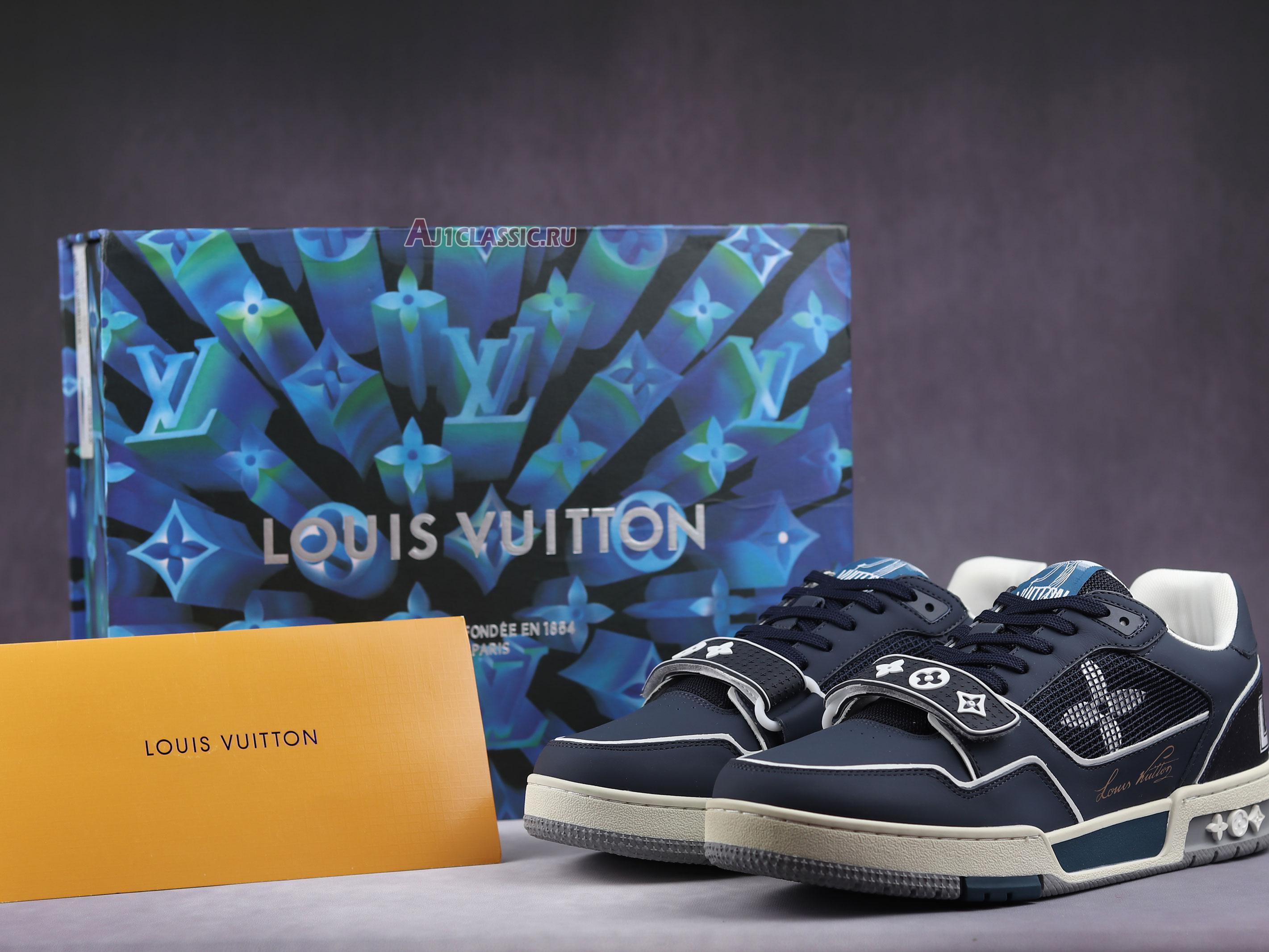Louis Vuitton Trainer Low Navy White 1A9DEG Navy/Blue/White Sneakers
