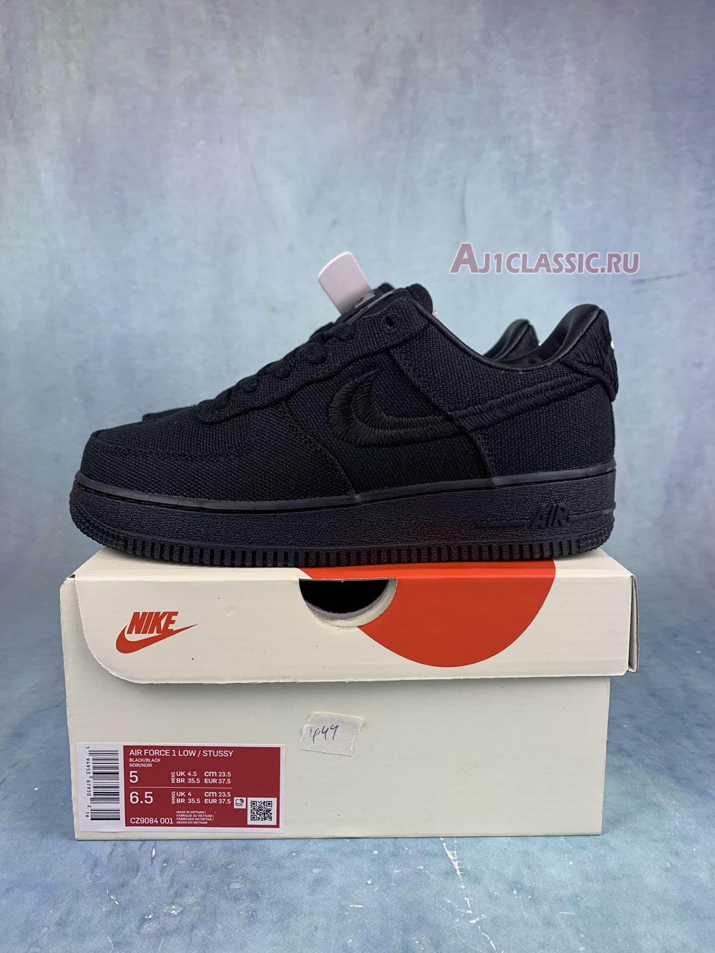 Stussy x Nike Air Force 1 Low Triple Black CZ9084-001-2 Black/Black/Black Sneakers
