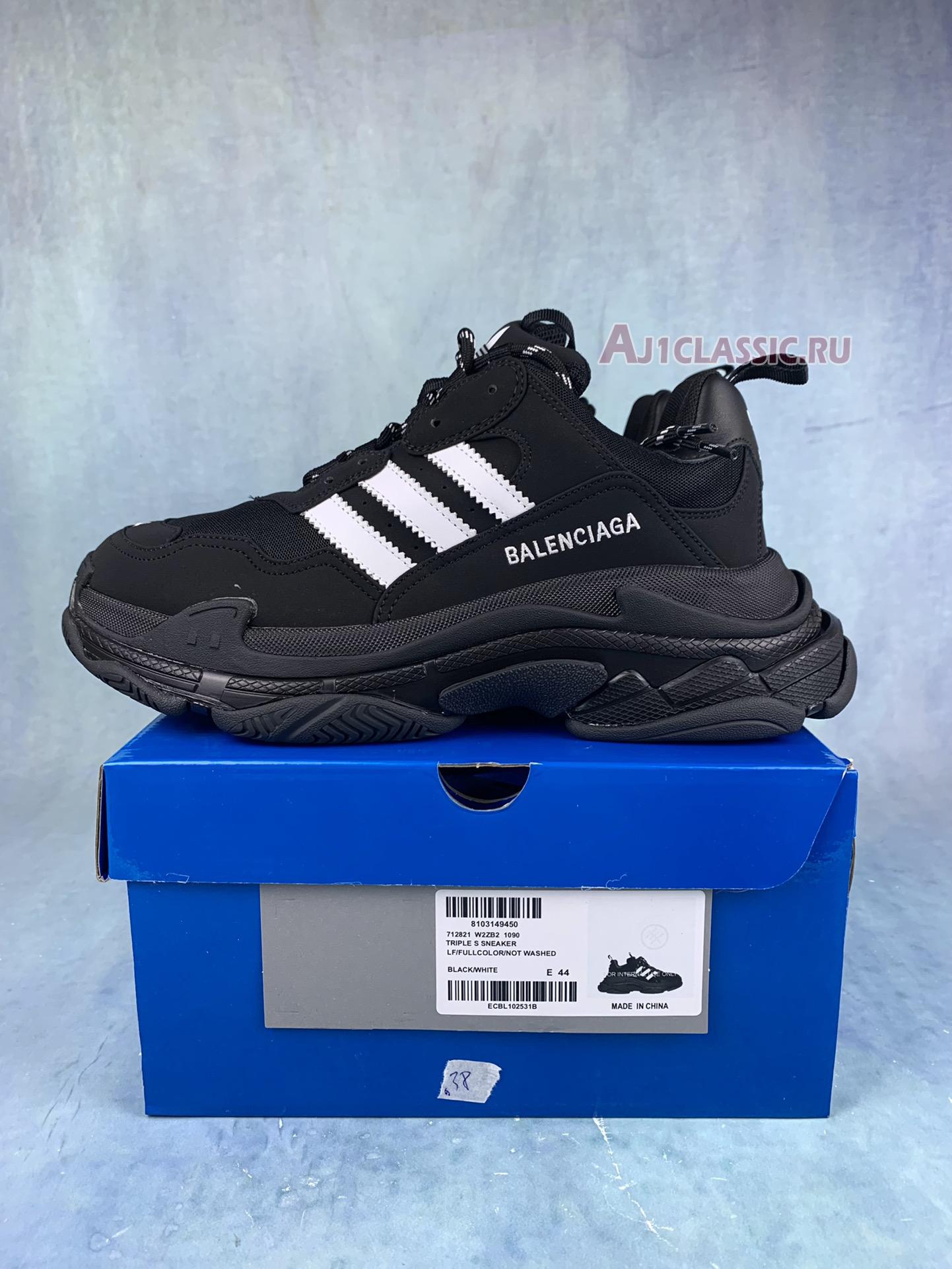 Adidas x Balenciaga Triple S Sneaker Black 712821 W2ZB2 1090 Black/White Sneakers
