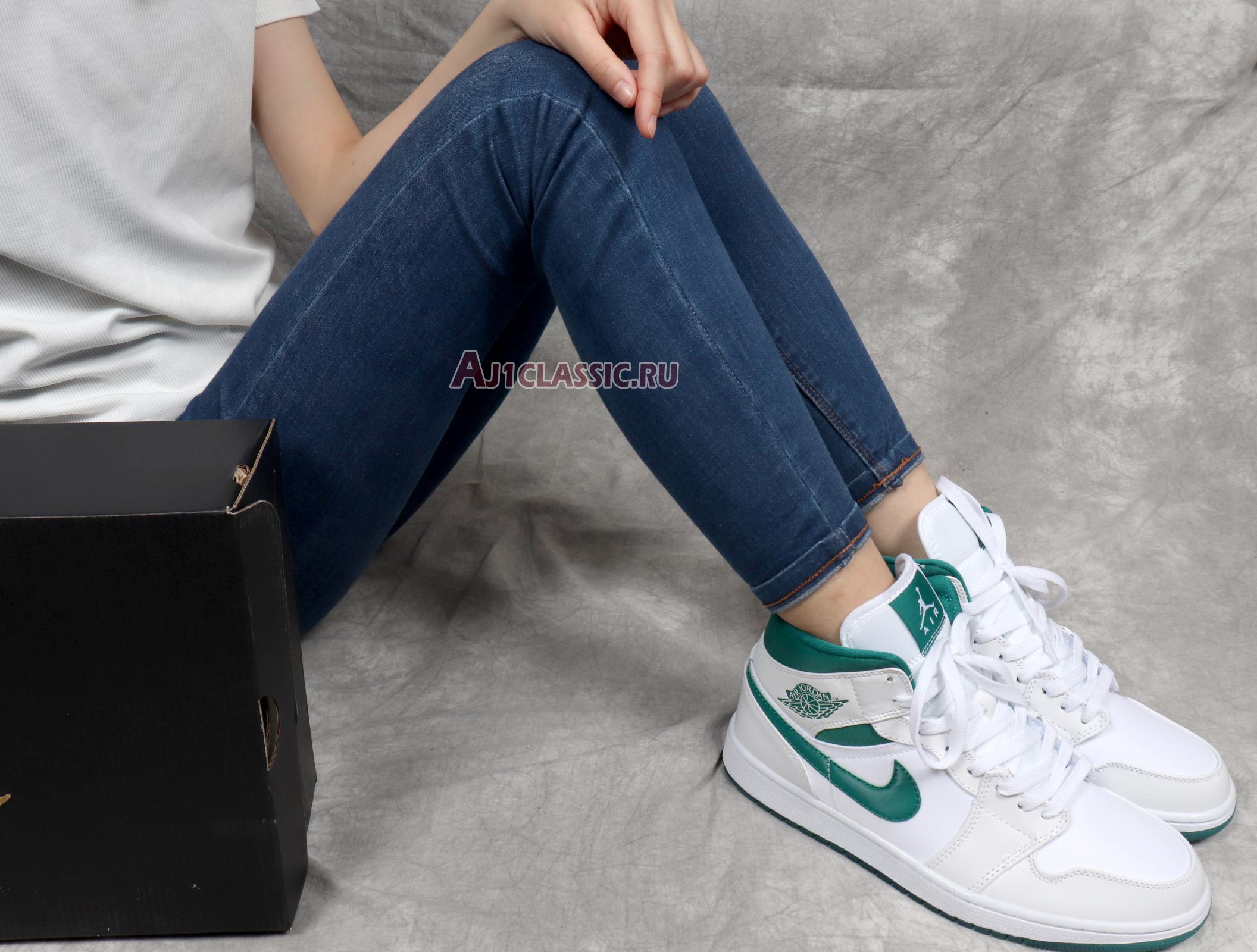 Air Jordan 1 Mid Mystic Green CD6759-103 White/Mystic Green Sneakers