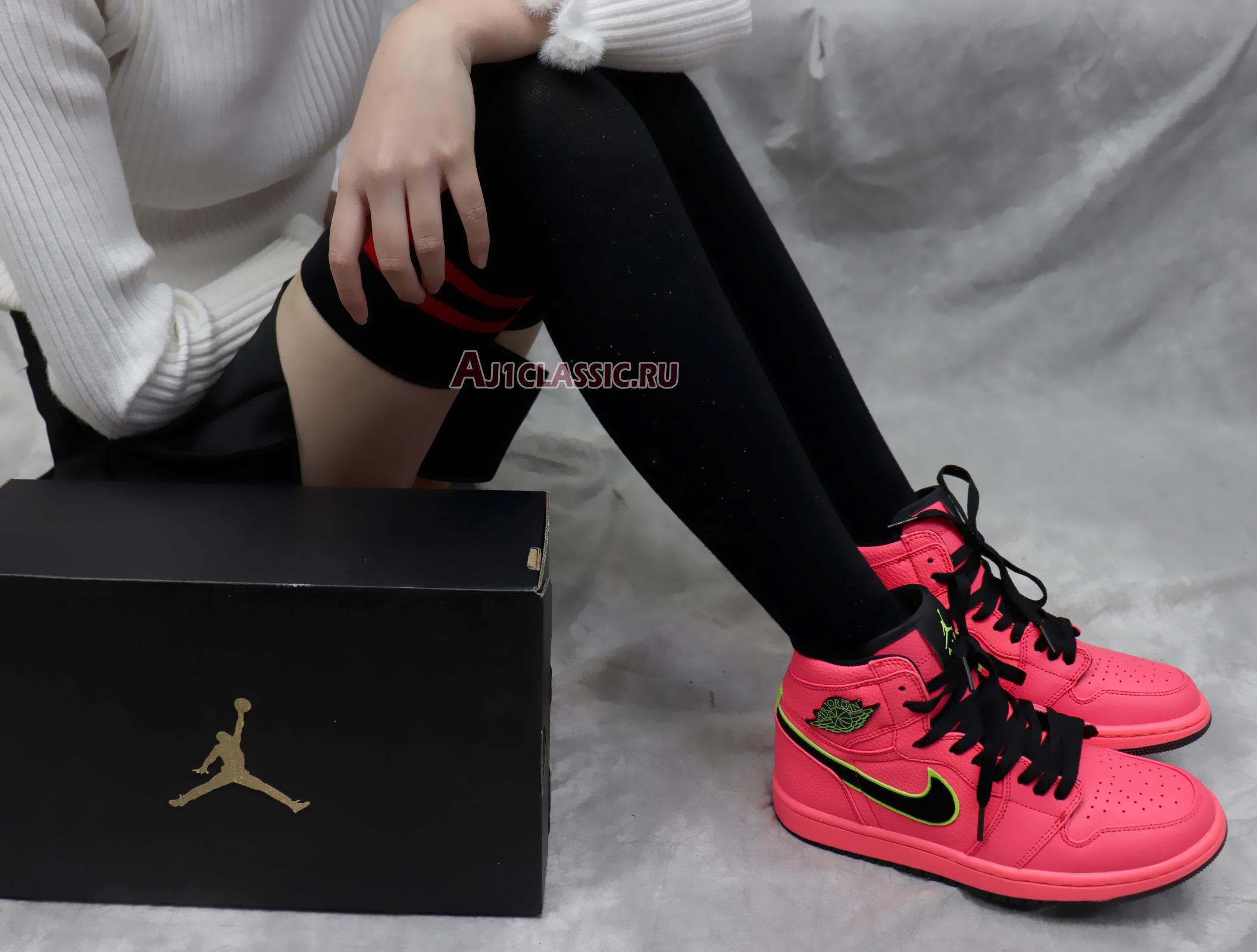 Air Jordan 1 High Premium Hot Punch AQ9131-600 Hot Punch/Black-Volt Sneakers