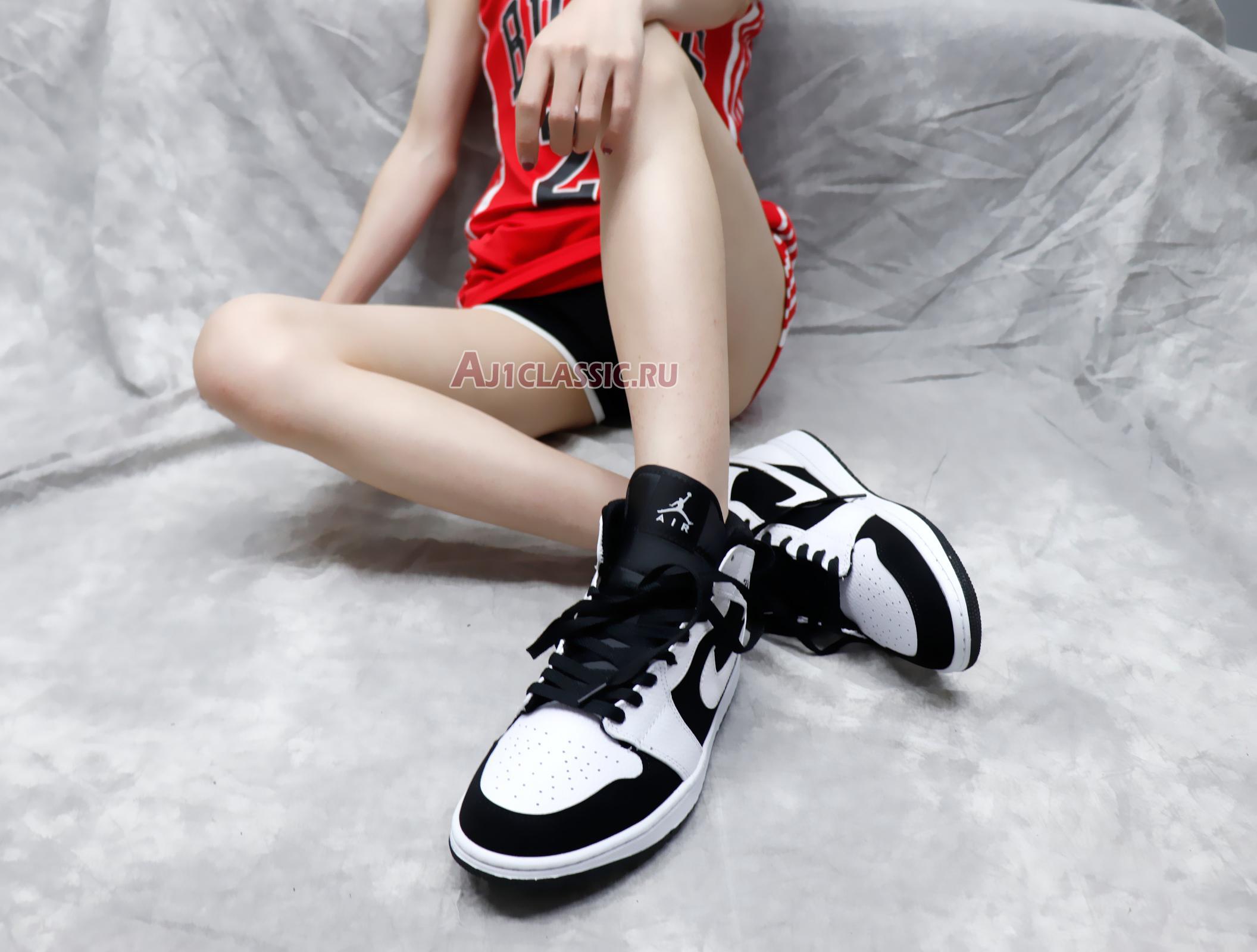 Air Jordan 1 Retro Mid Tuxedo 554724-113 Black/White Sneakers