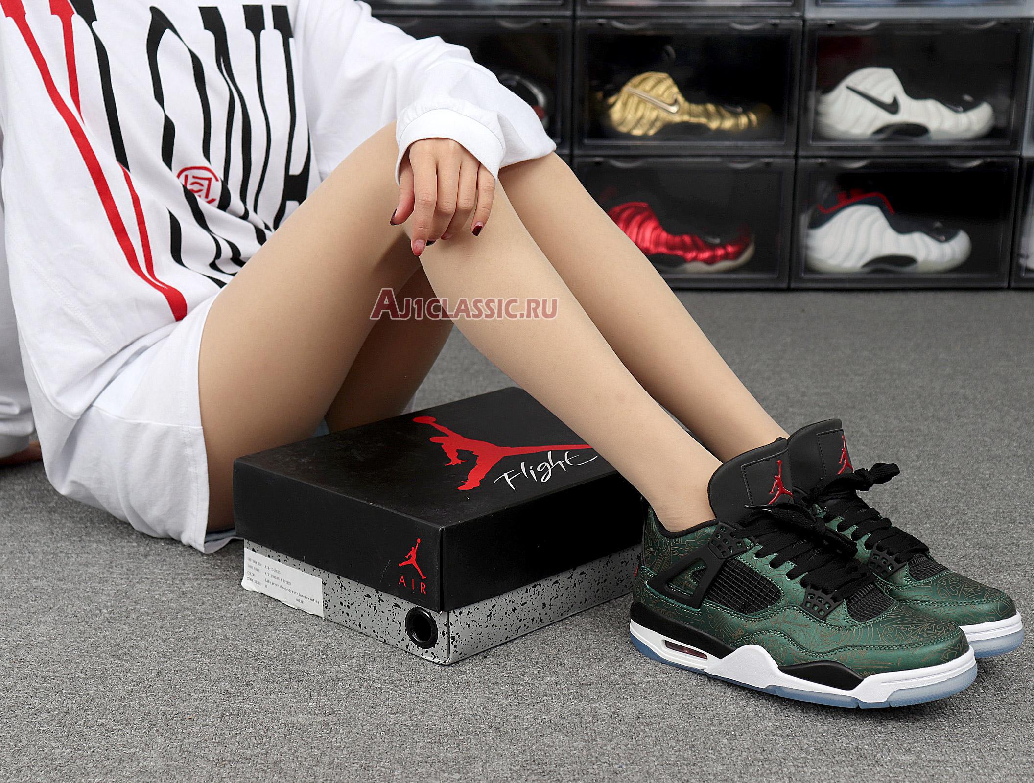 Air Jordan 4 Laser Jalen Ramsey AJ4-1043515 Green/Black Sneakers