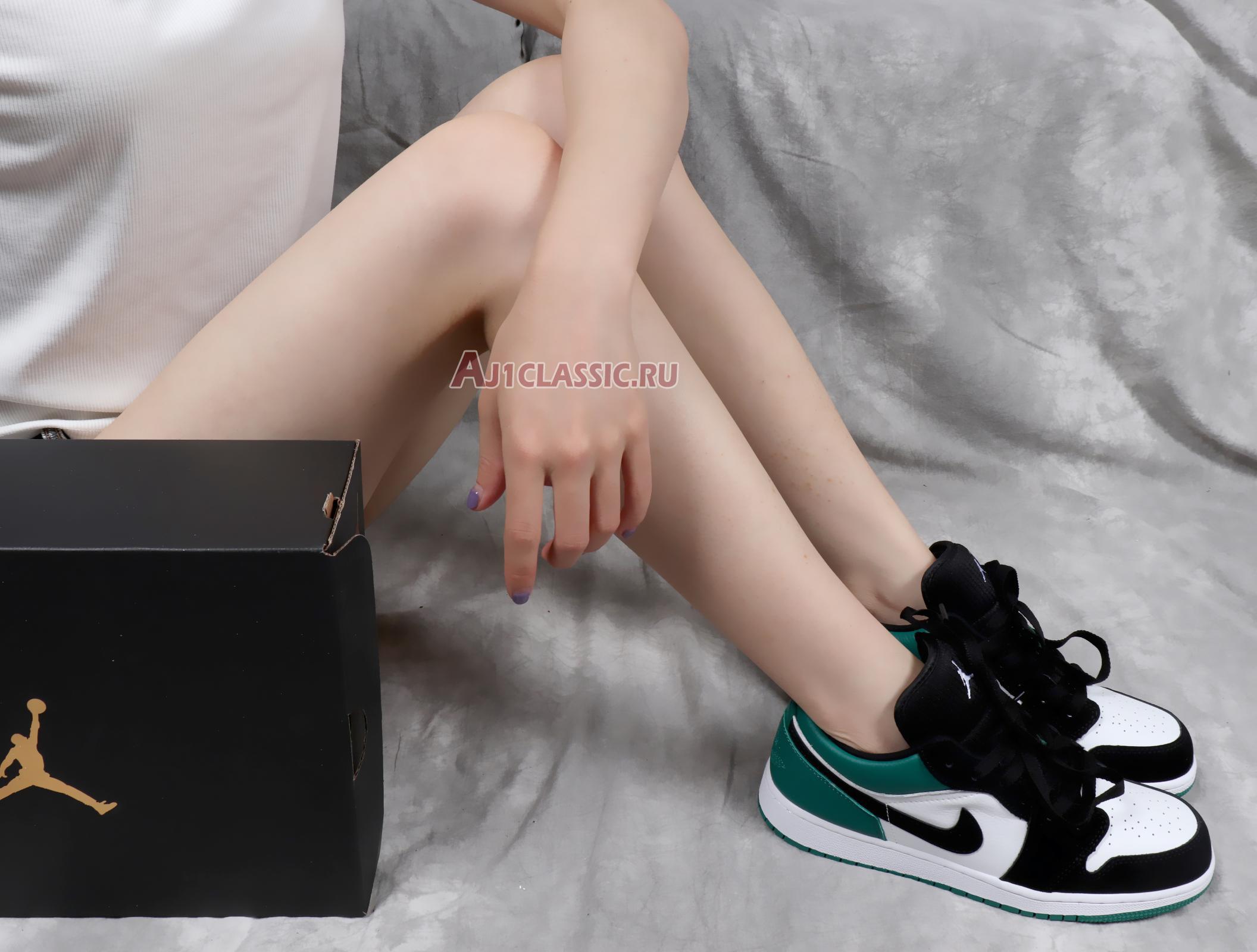 Air Jordan 1 Retro Low Emerald Rise 553560-113 White/Emerald Rise-Black Sneakers