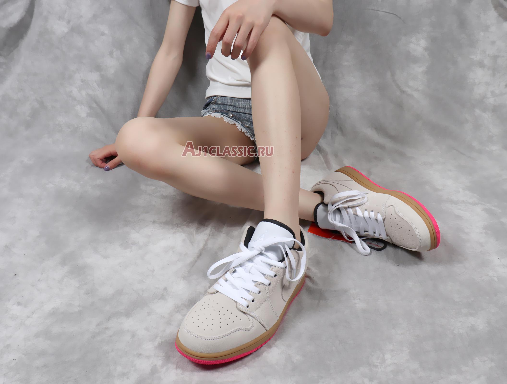 Air Jordan 1 Low White Gym Yellow 553558-119 White/White-Gym Yellow-Hyper Pink Sneakers