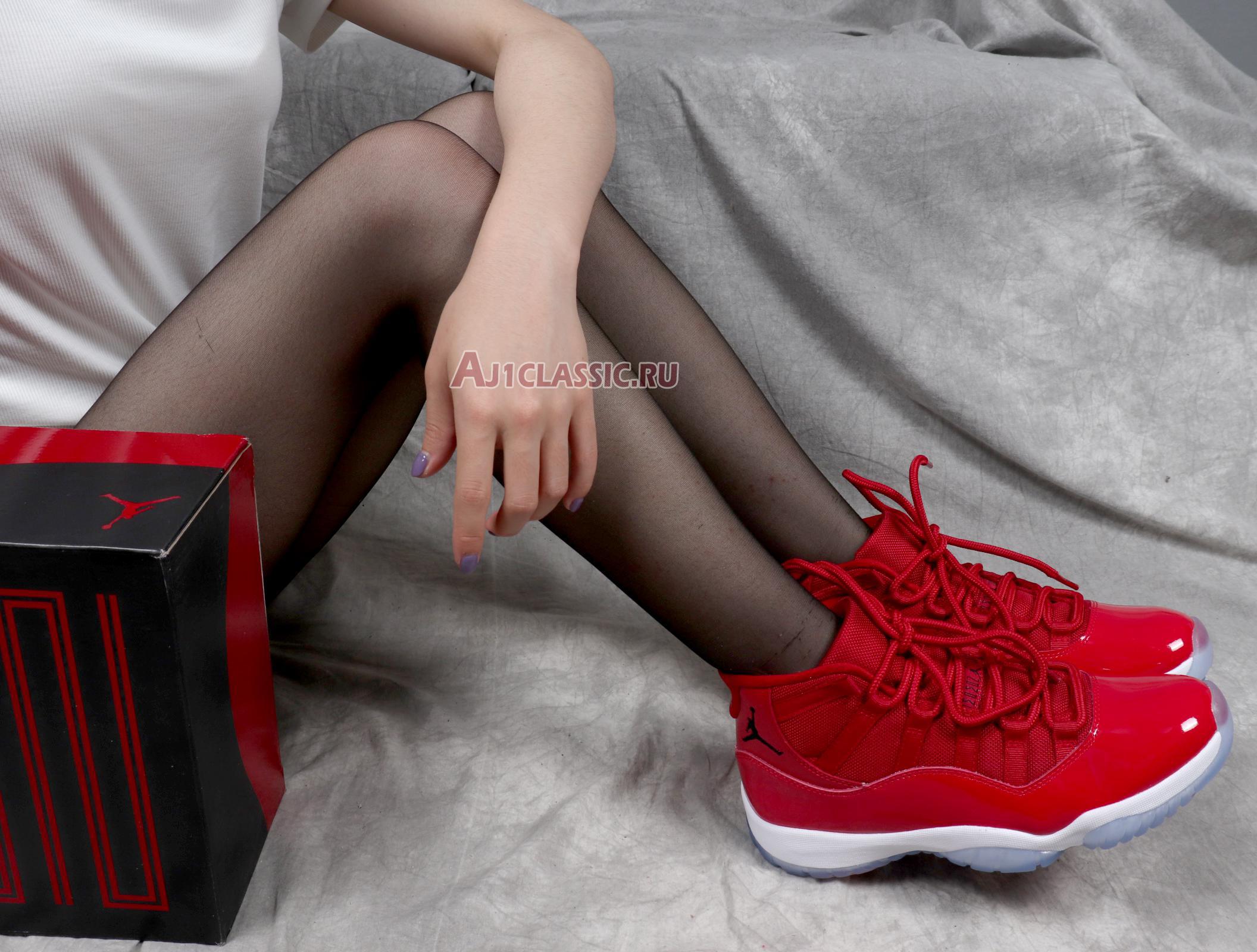 Air Jordan 11 Retro Win Like 96  378037-623 Gym Red/White-Black Sneakers
