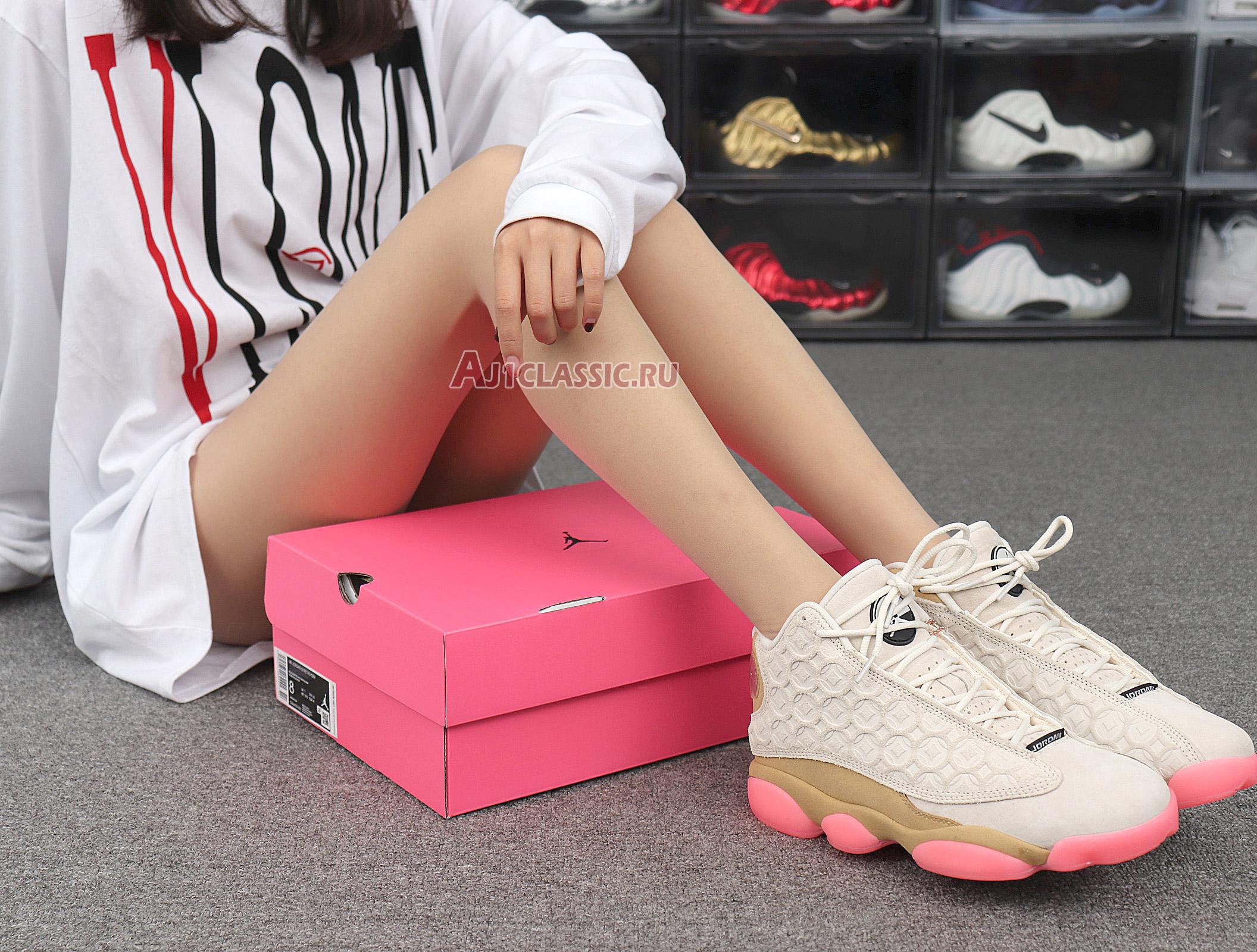 Air Jordan 13 Retro Chinese New Year CW4409-100 Pale Ivory/Black-Digital Pink-Club Gold Sneakers