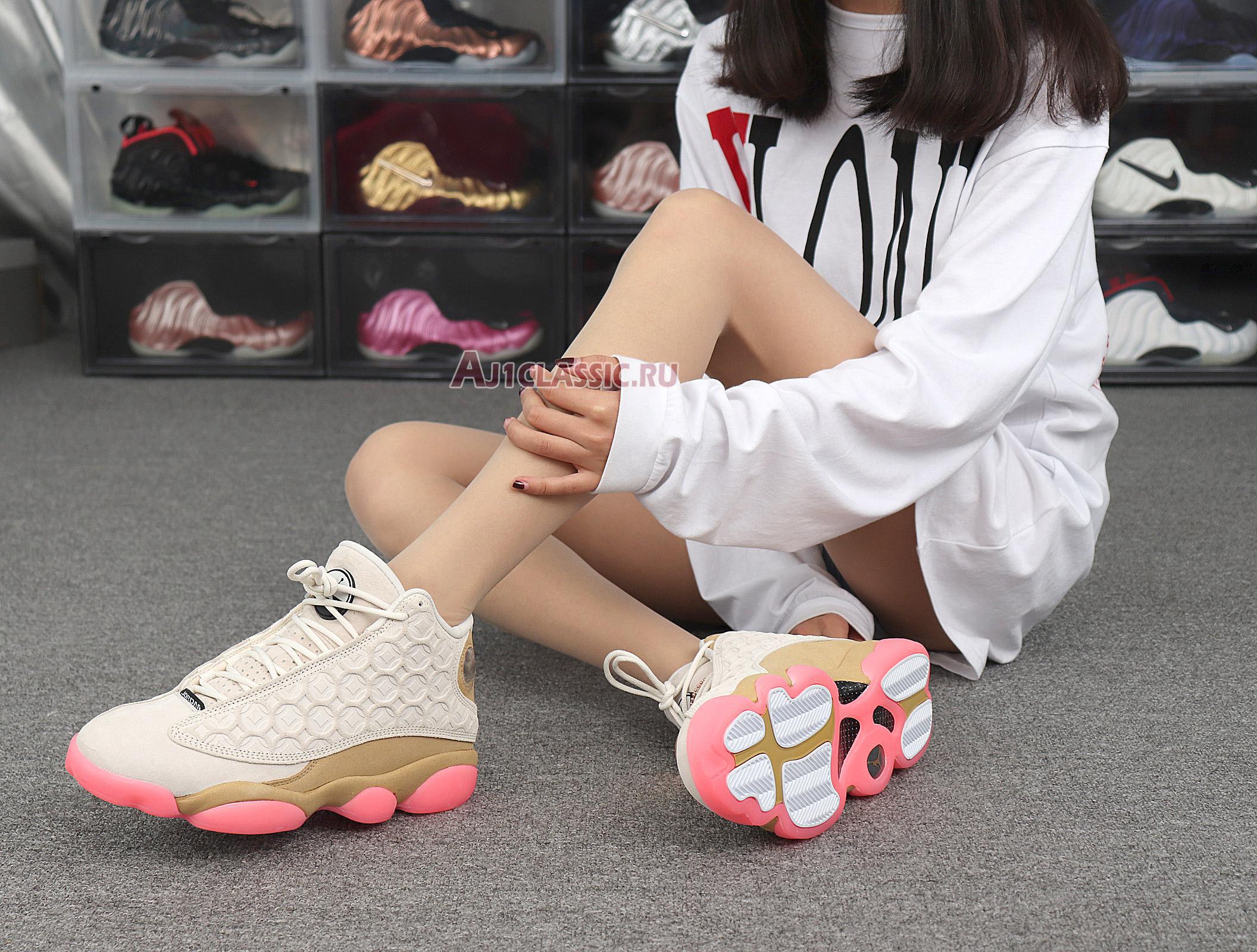 Air Jordan 13 Retro Chinese New Year CW4409-100 Pale Ivory/Black-Digital Pink-Club Gold Sneakers