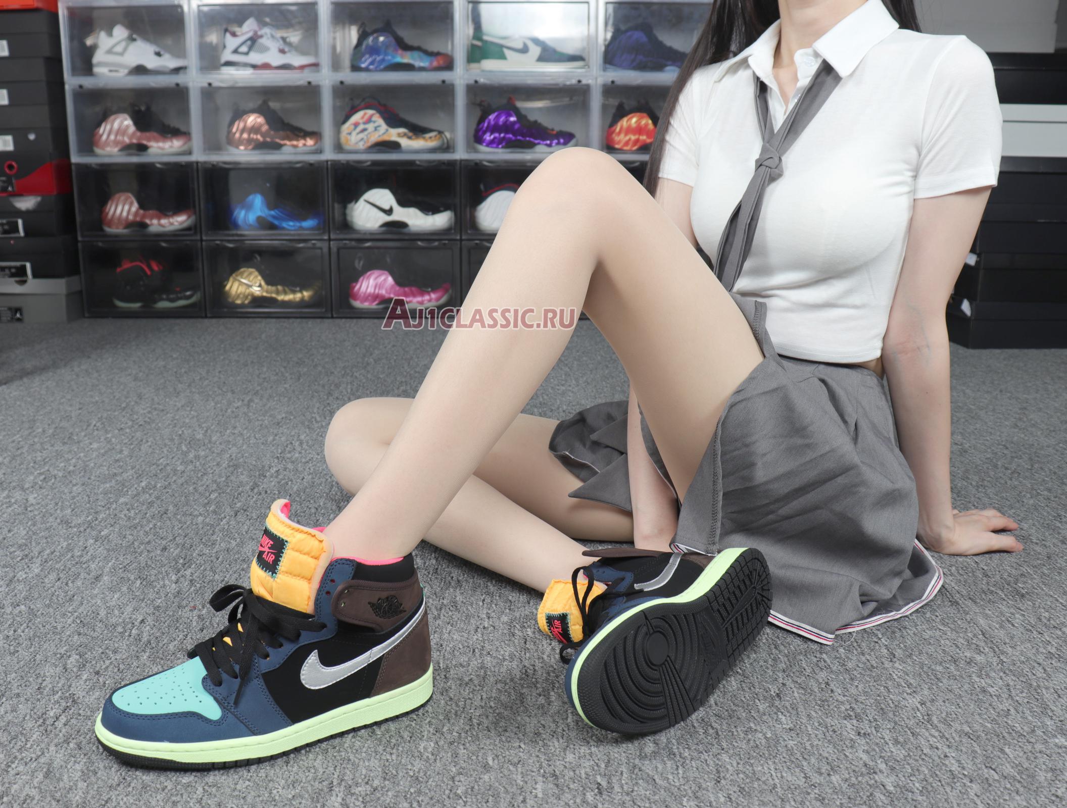 Air Jordan 1 Retro High OG Tokyo Bio Hack 555088-201 Baroque Brown/Black/Laser Orange/Racer Pink Sneakers