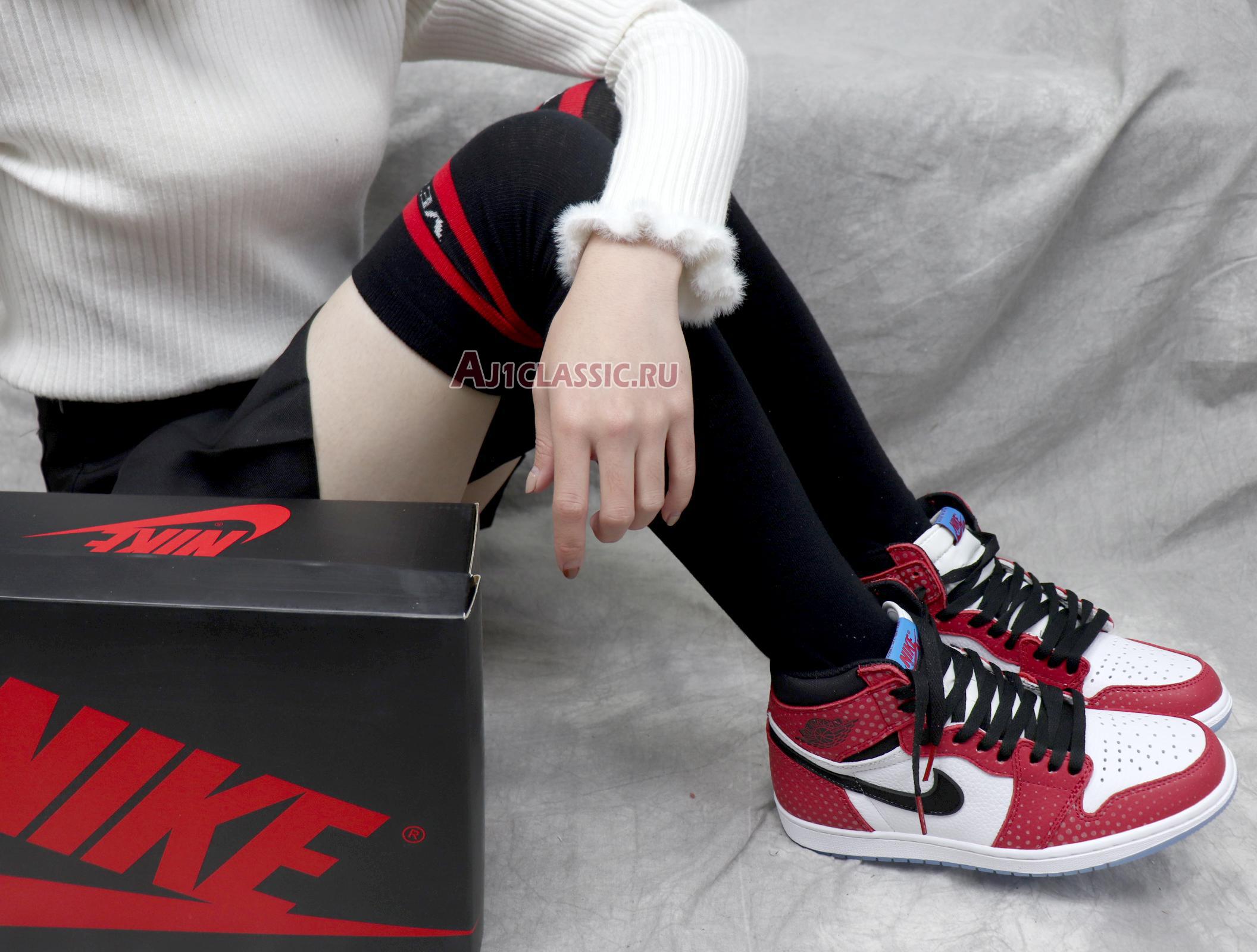 Air Jordan 1 Retro High OG Origin Story 555088-602 Gym Red/White-Photo Blue-Black Sneakers