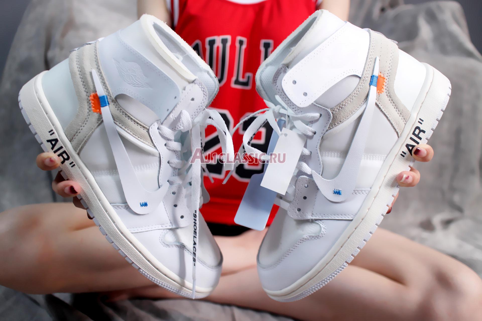 Air Jordan 1 Retro High OG Bred Toe AQ0818-100 White/White Sneakers
