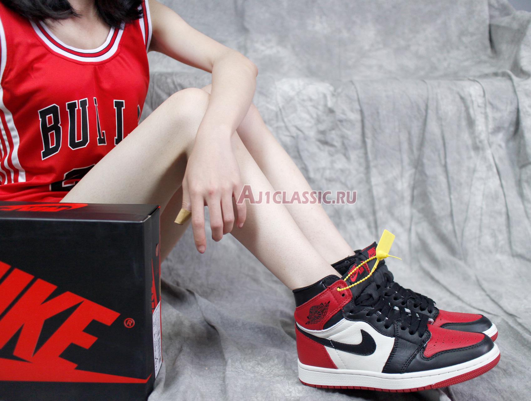 Air Jordan 1 Retro High OG Bred Toe 555088-610 Gym Red/Black-Summit White Sneakers