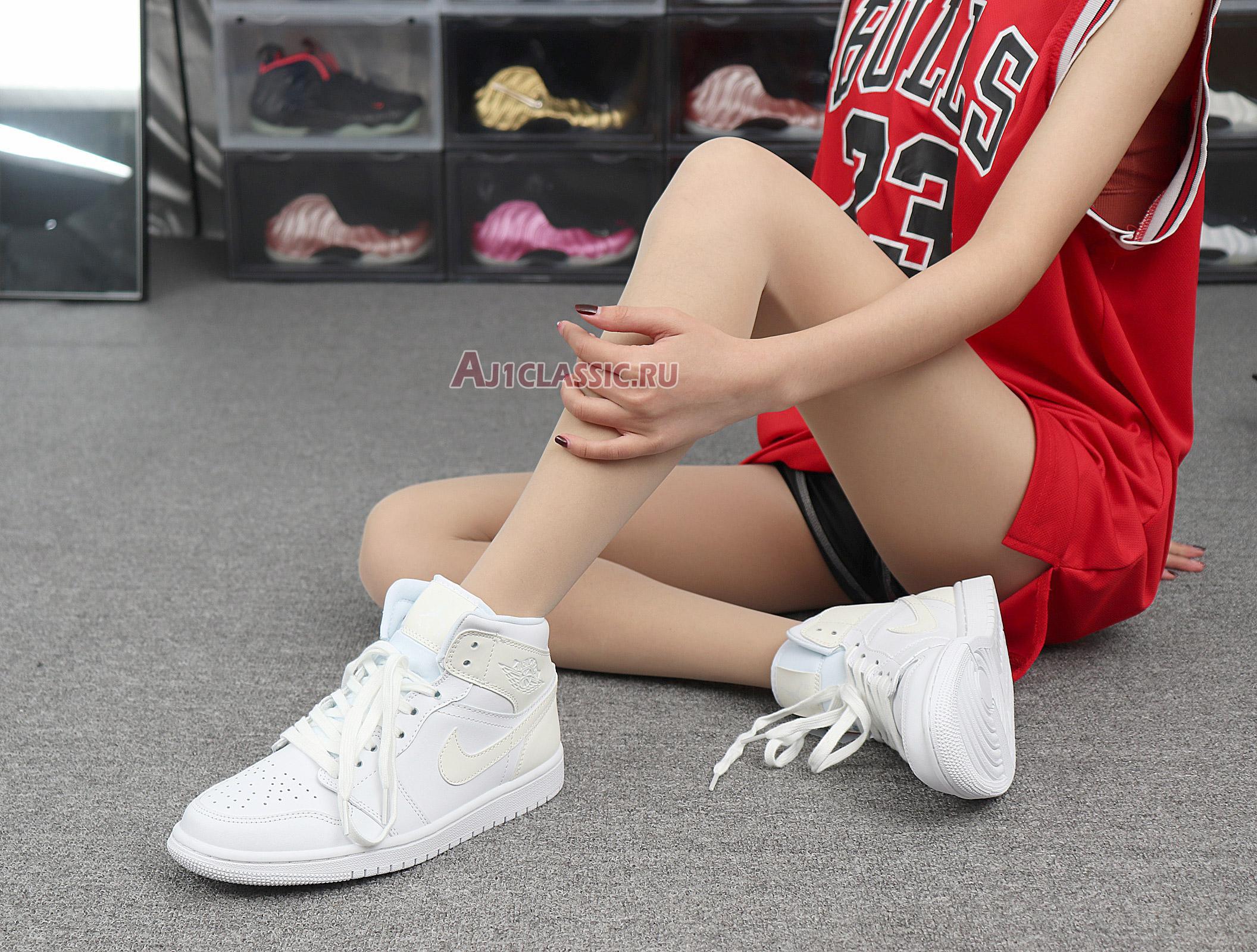 Air Jordan 1 Mid White Ivory BQ6472-112 White/White/White Sneakers