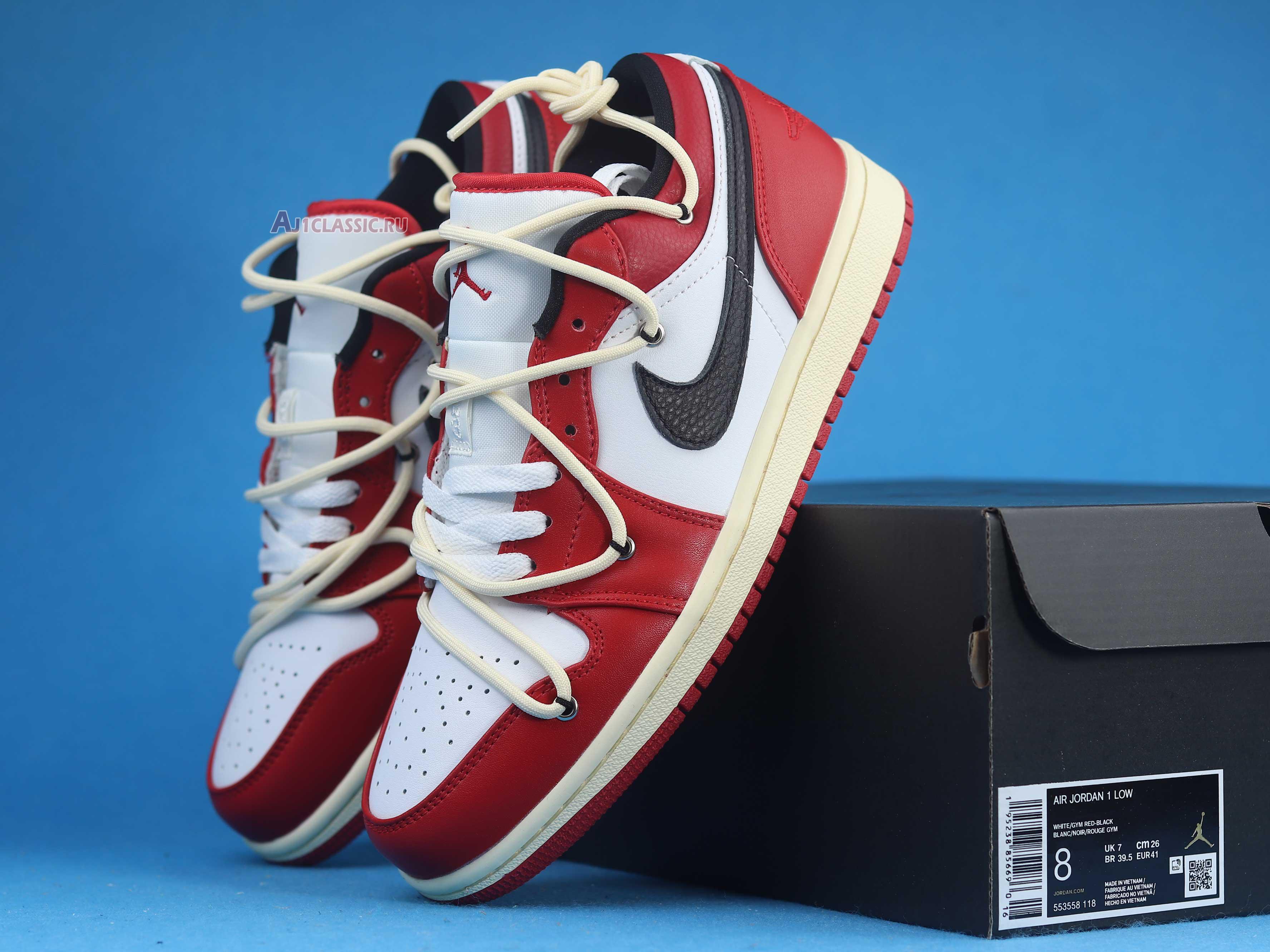 Air Jordan 1 Low Flywire Lacing Chicago 553558-118-02 University Red/White/Black Sneakers