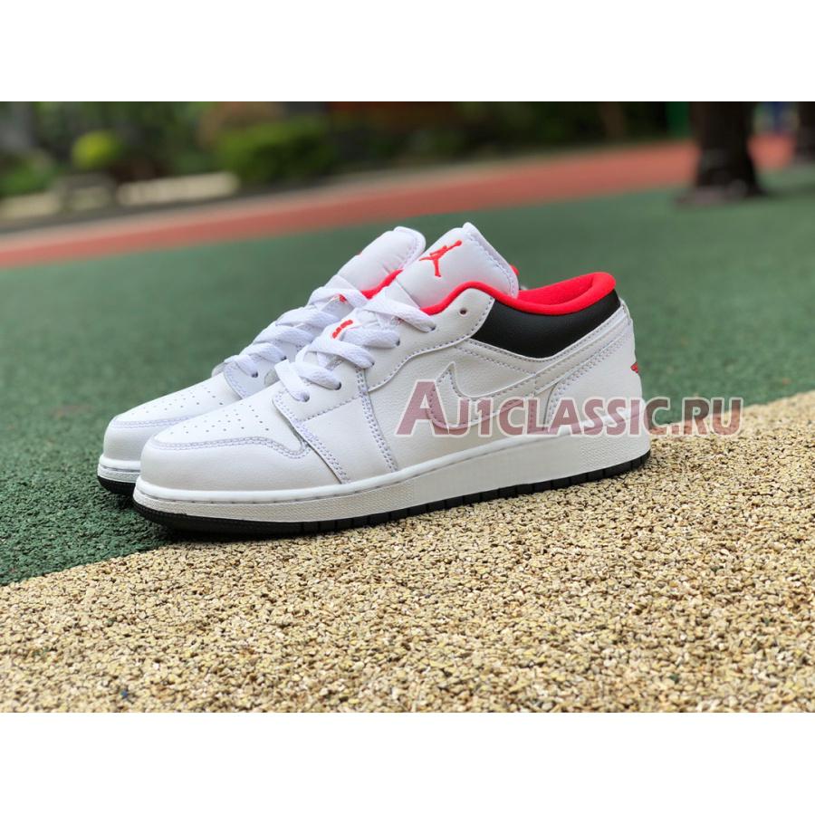 Air Jordan 1 Low GS Chicago Home 553560-160 White/Infrared 23/Black Sneakers