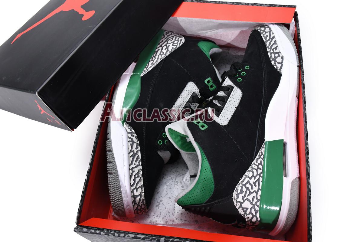Air Jordan 3 Retro Pine Green CT8532-030 Black/Pine Green-Cement Grey-White Sneakers