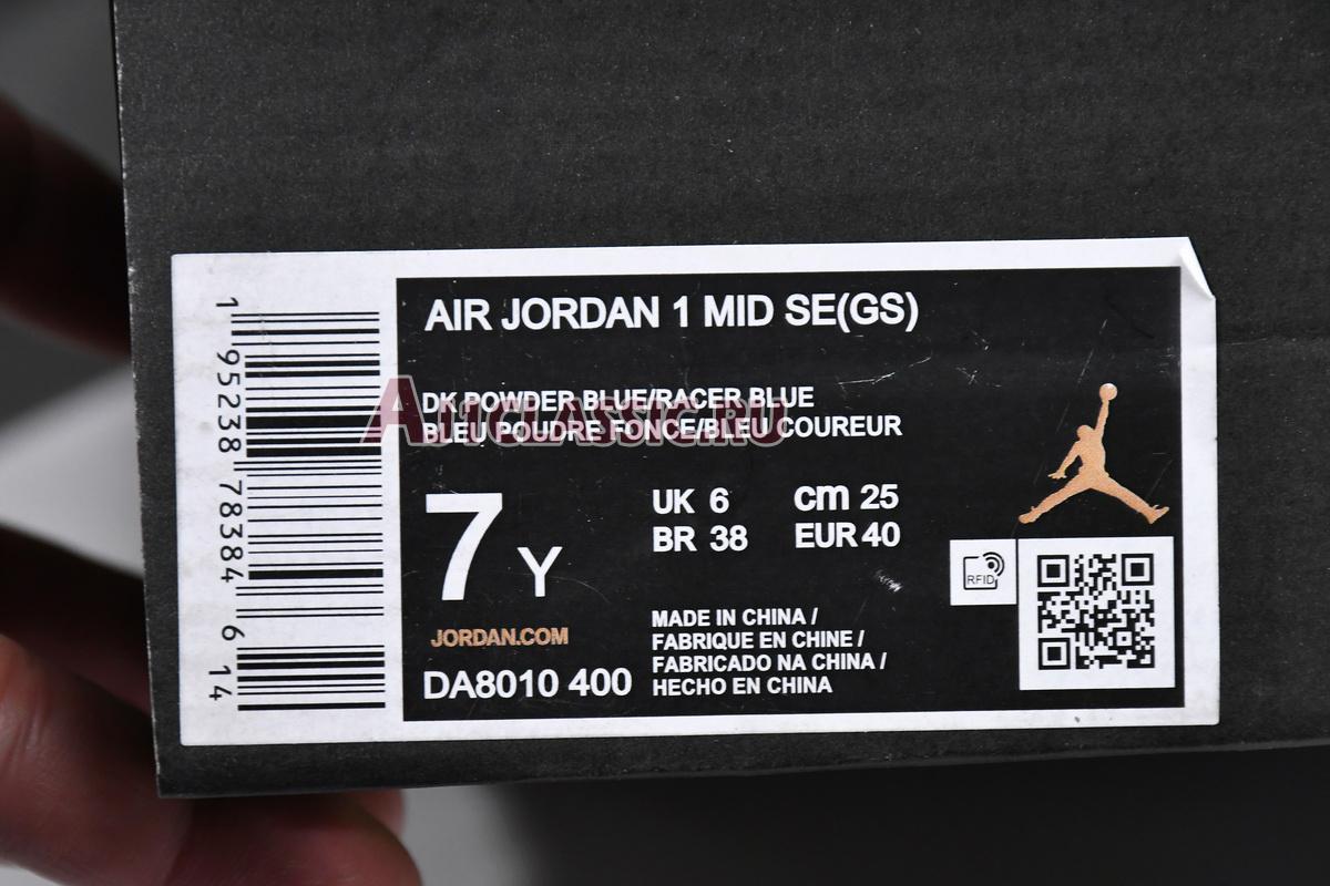 Air Jordan 1 Mid SE Sprite DA8010-400 Dark Powder Blue/Racer Blue/Green Strike Sneakers