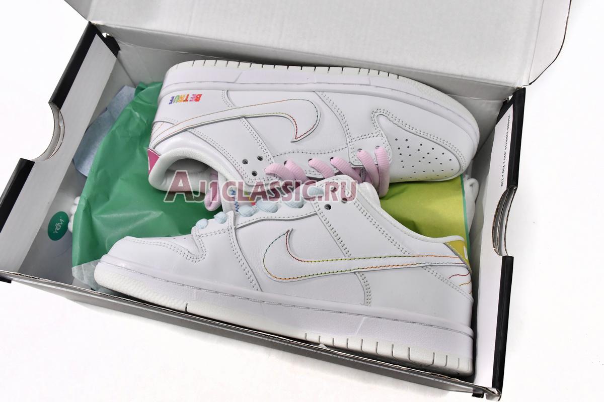 Nike SB Dunk Low Be True DR4876-100 White/Summit White/Rainbow Sneakers