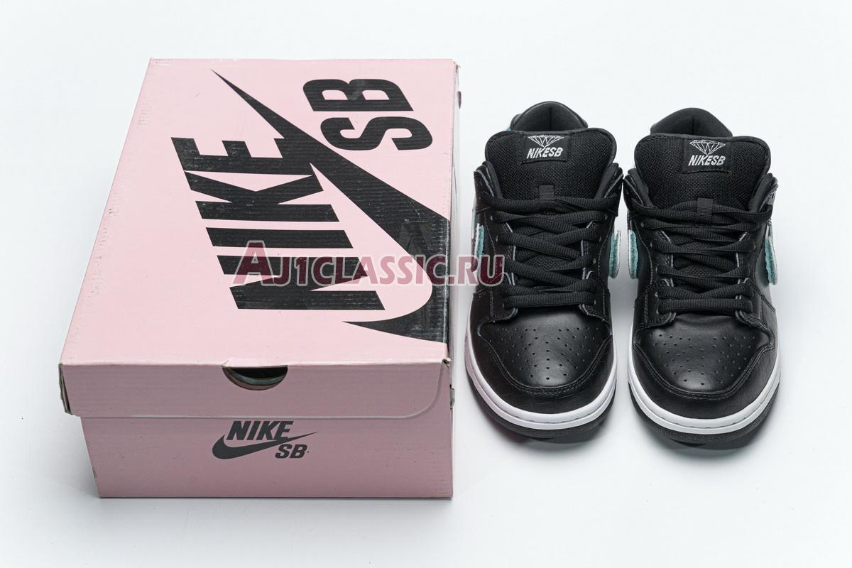 Diamond Supply Co. x Nike Dunk Low Pro SB Black Diamond BV1310-001 Black/Chrome-Black Sneakers