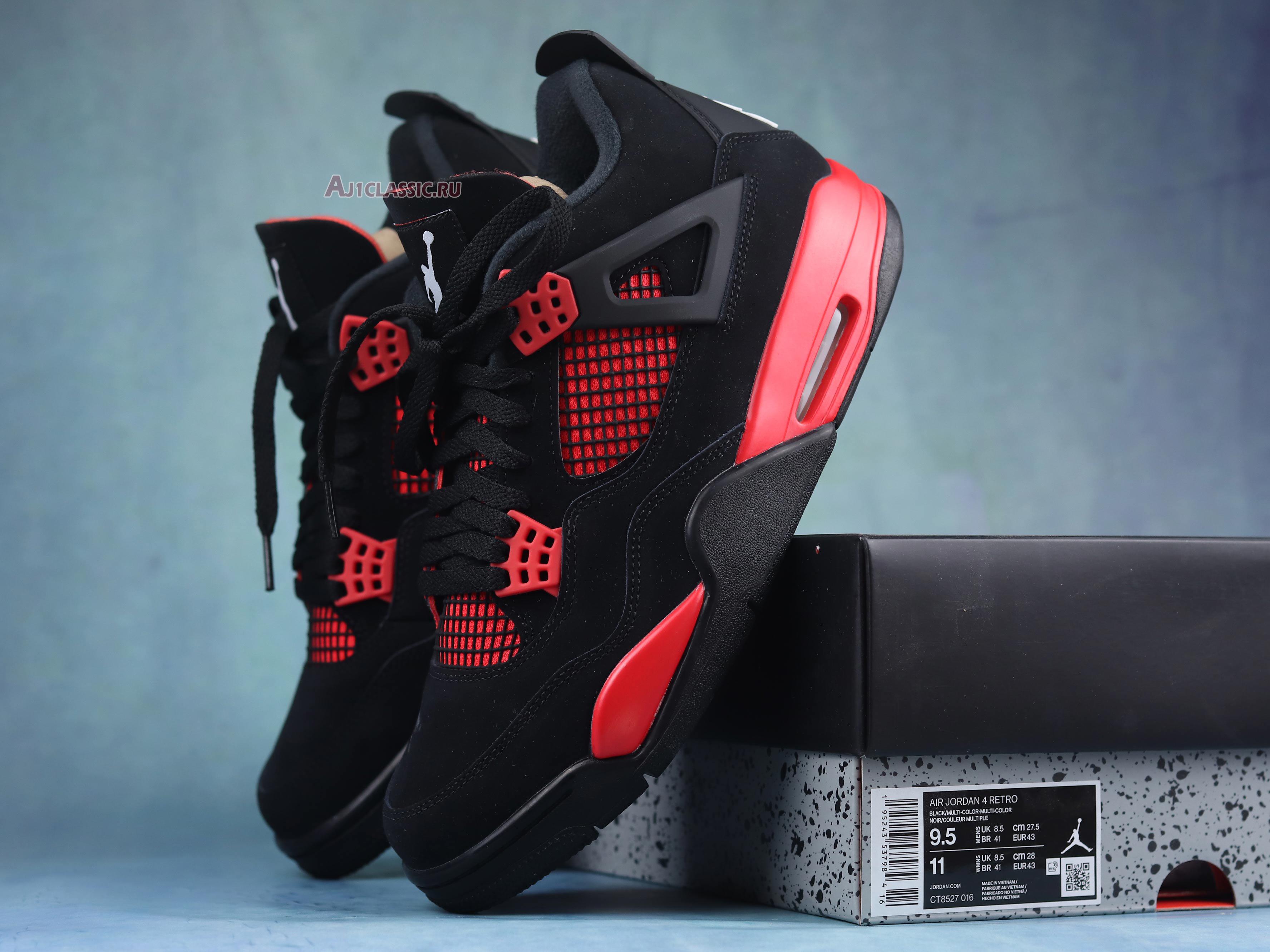 Air Jordan 4 Retro Red Thunder CT8527-016-02 Black/Red Sneakers