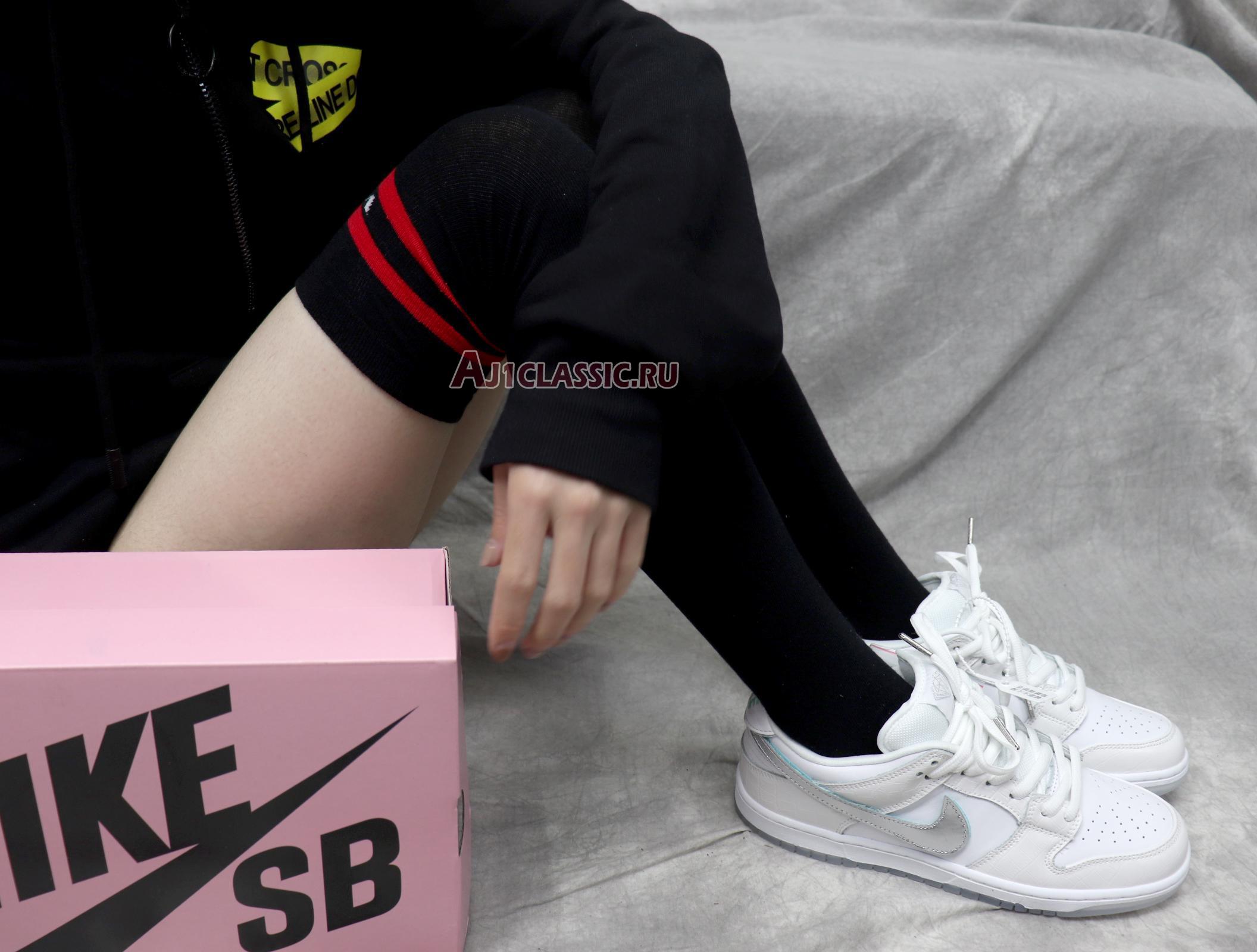 Nike Diamond Supply Co. x Dunk Low Pro SB White Diamond BV1310-100 White/Chrome-White Sneakers