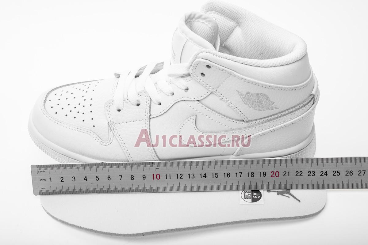 Air Jordan 1 Retro Mid Pure Platinum 554725-109 White/Pure Platinum-White Sneakers