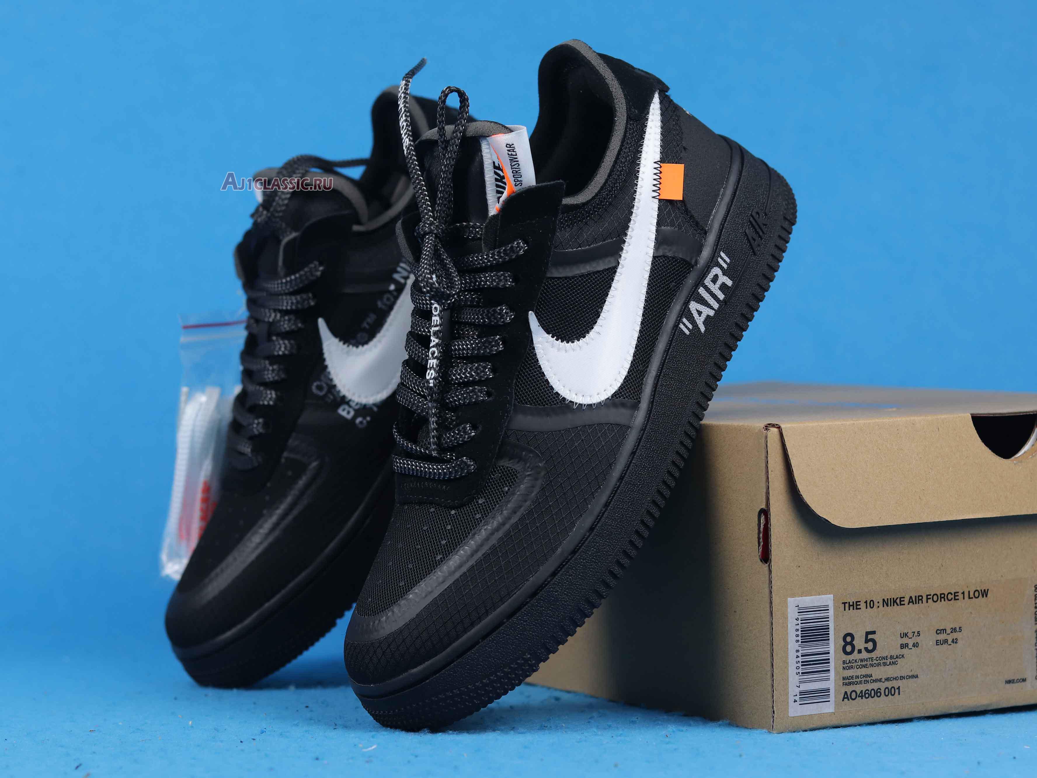 Off-White x Nike Air Force 1 Low Black AO4606-001 Black/White-Cone-Black Sneakers