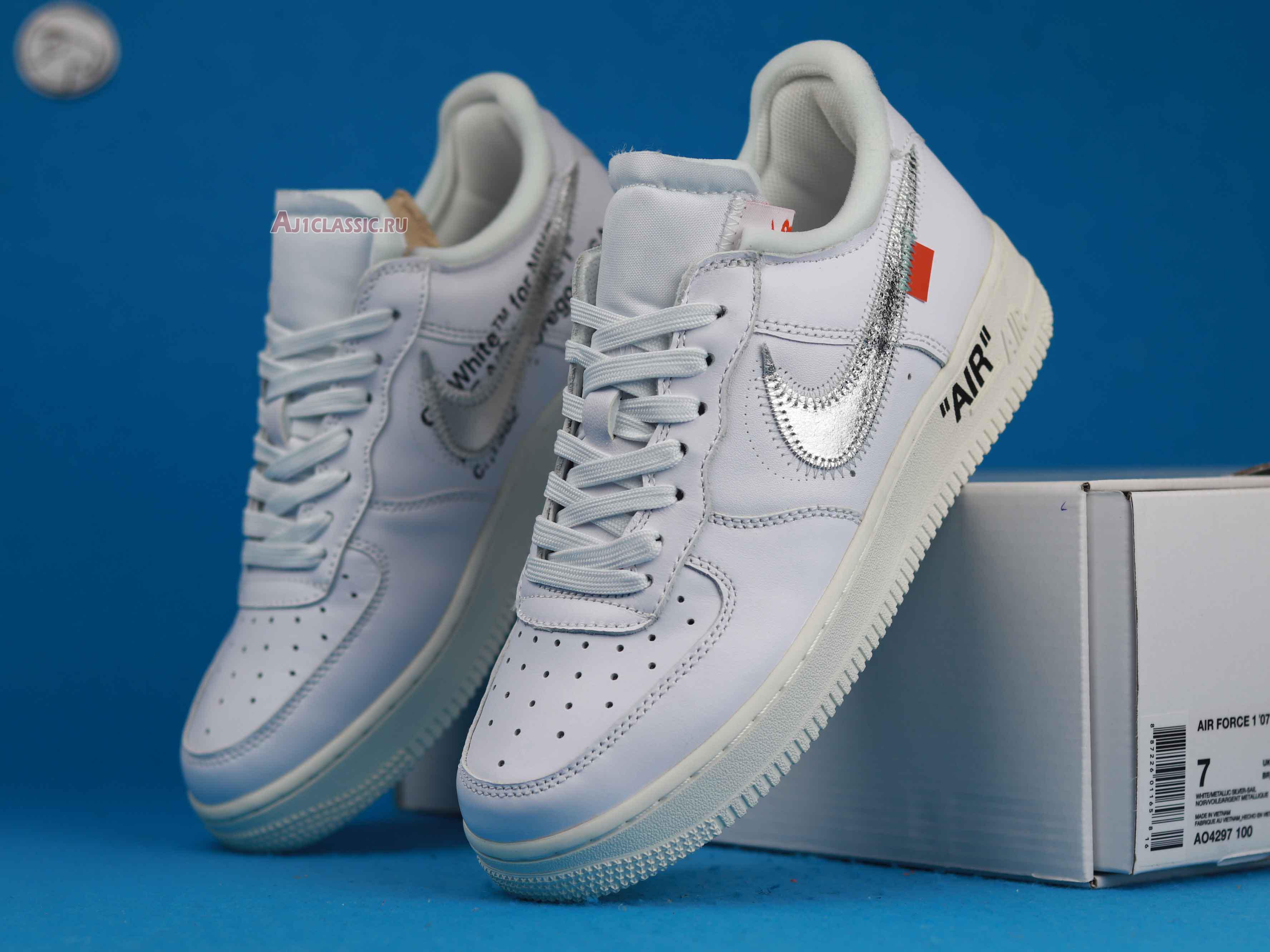 Off-White x Nike Air Force 1 Low ComplexCon Exclusive AO4297-100 White/Metallic Silver-Sail Sneakers