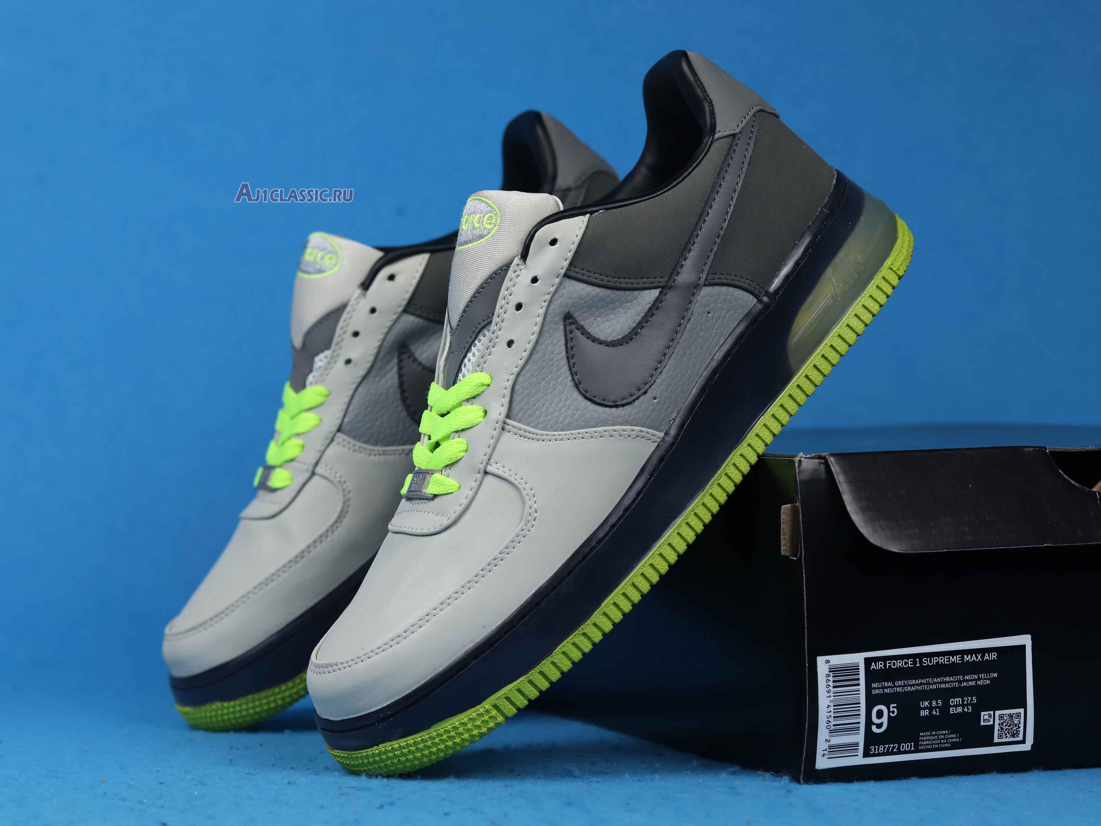 Nike Air Force 1 Supreme Max Air Air Max 95 318772-001 Neutral Grey/Graphite/Anthracite-Neon Yellow Sneakers
