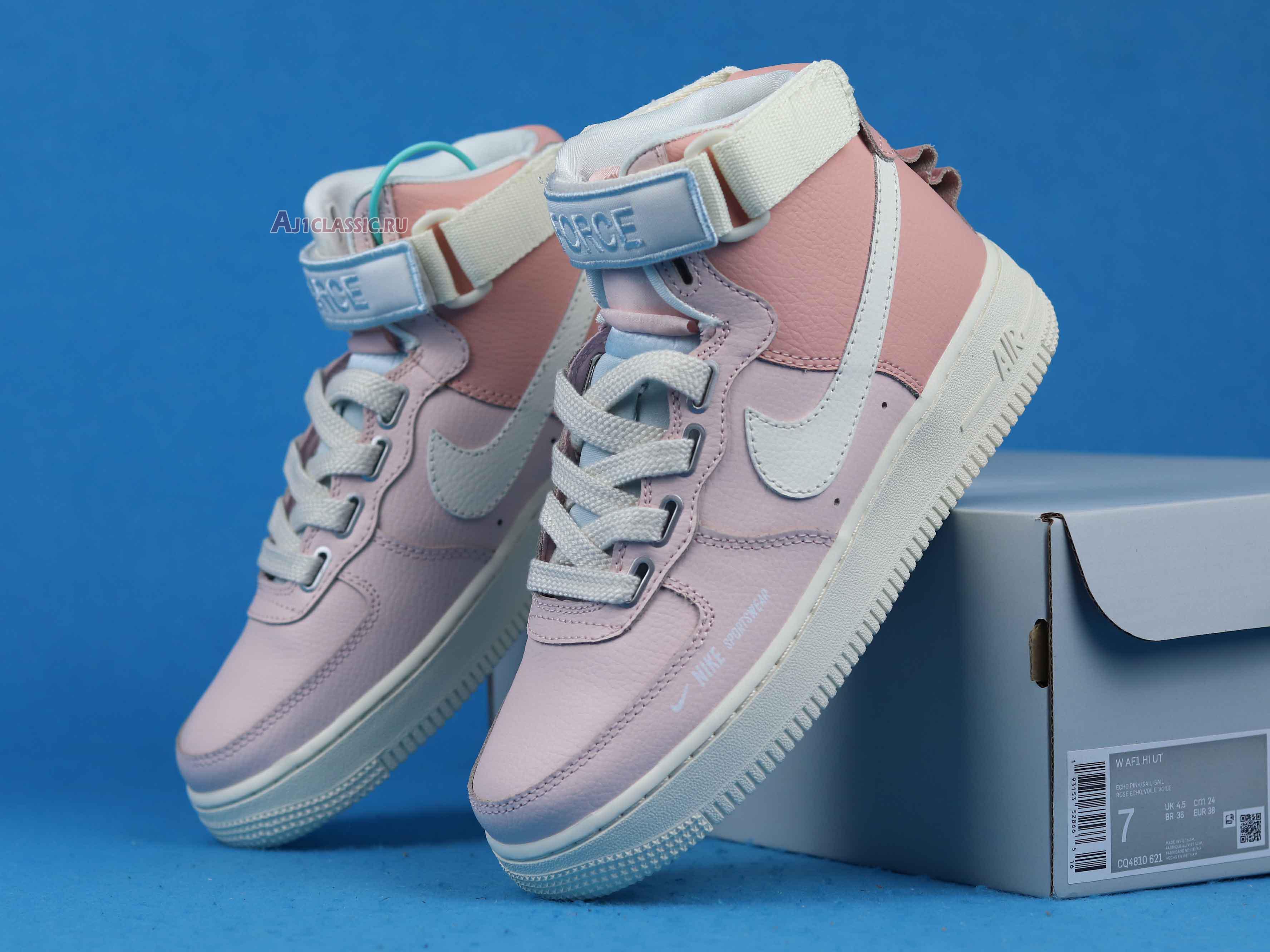 Nike Wmns Air Force 1 High Utility Force is Female CQ4810-621 Echo Pink/Sail Sneakers