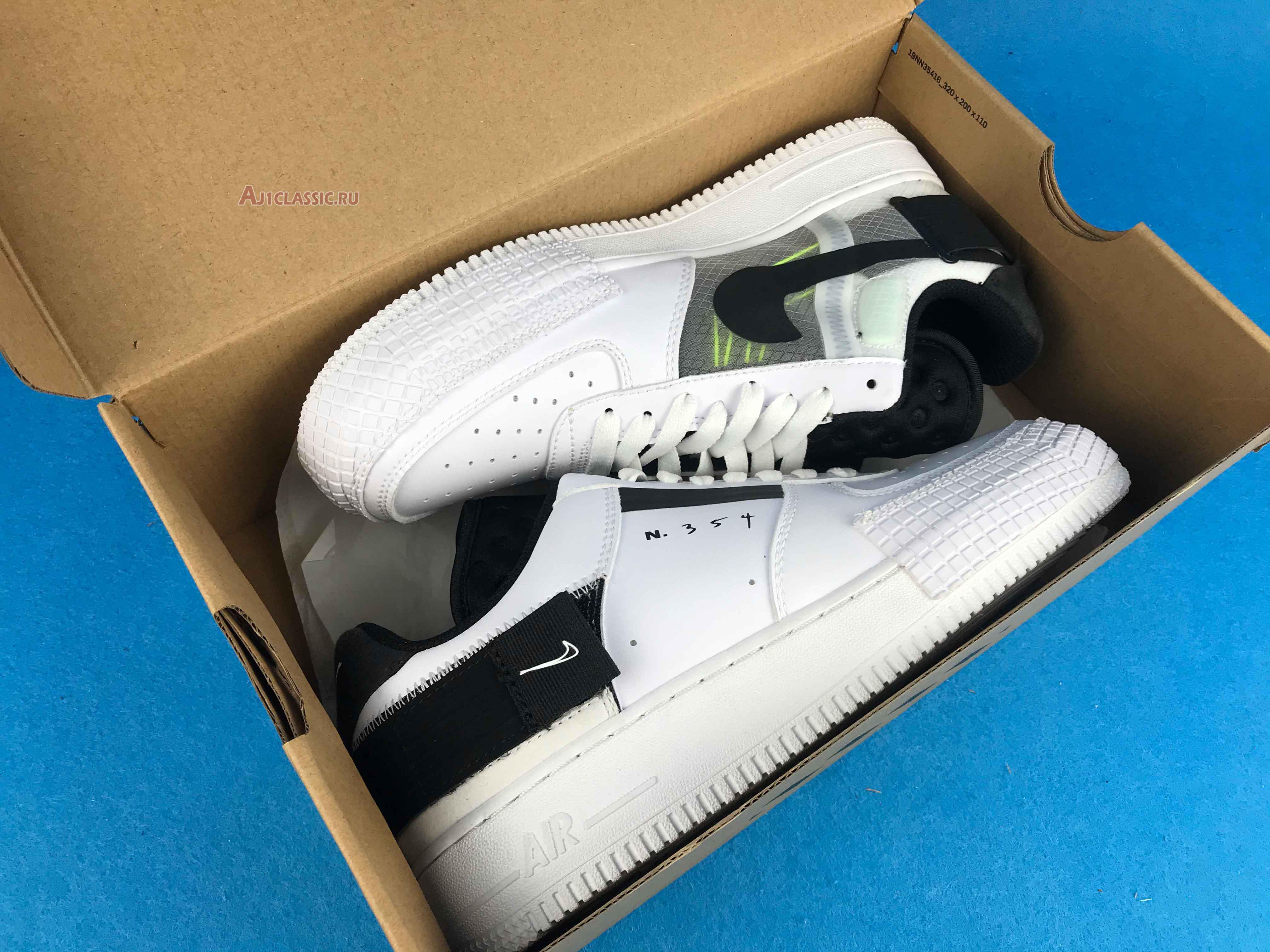 Nike Air Force 1 Type N.354 AT7859-101 White/Volt-Black-White Sneakers