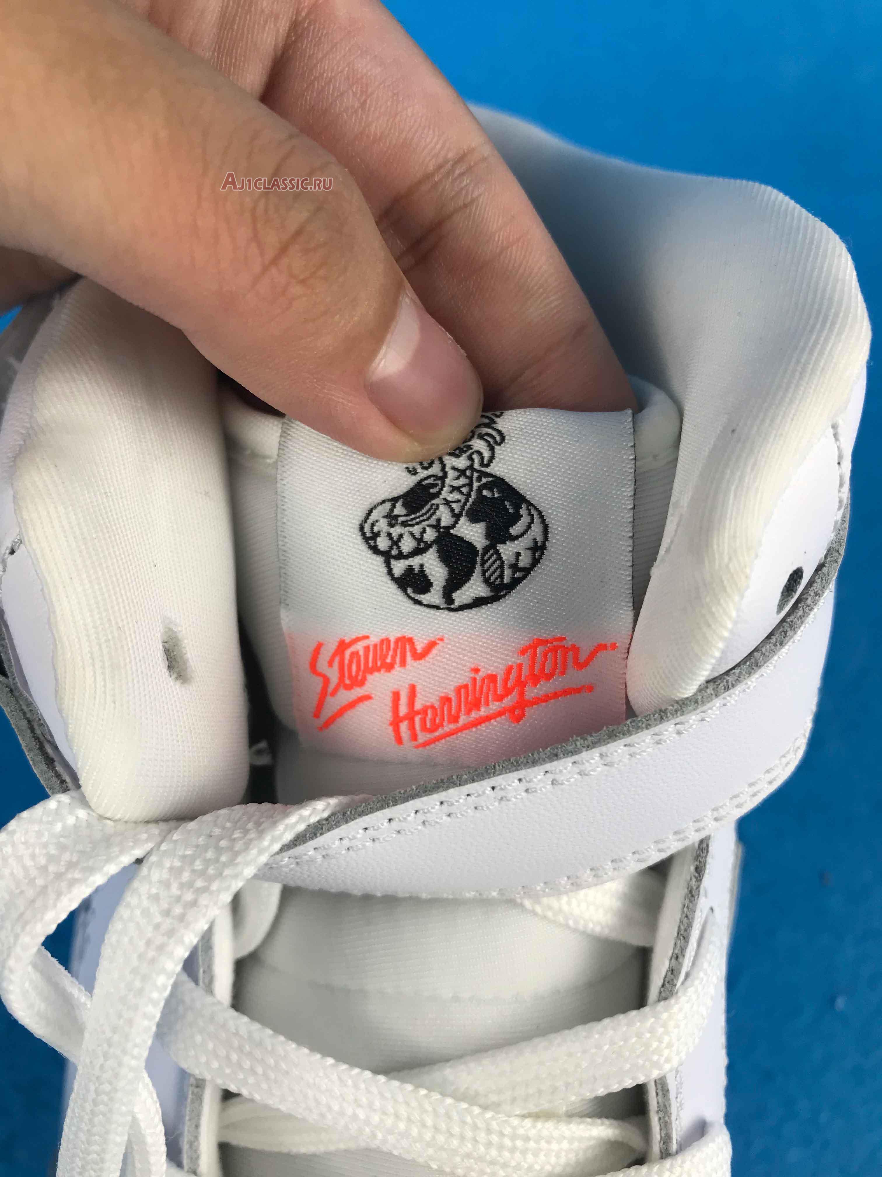 Steven Harrington x Nike Air Force 1 High Flyleather Earth Day CI5545-100 White/Black-Hyper Crimson Sneakers