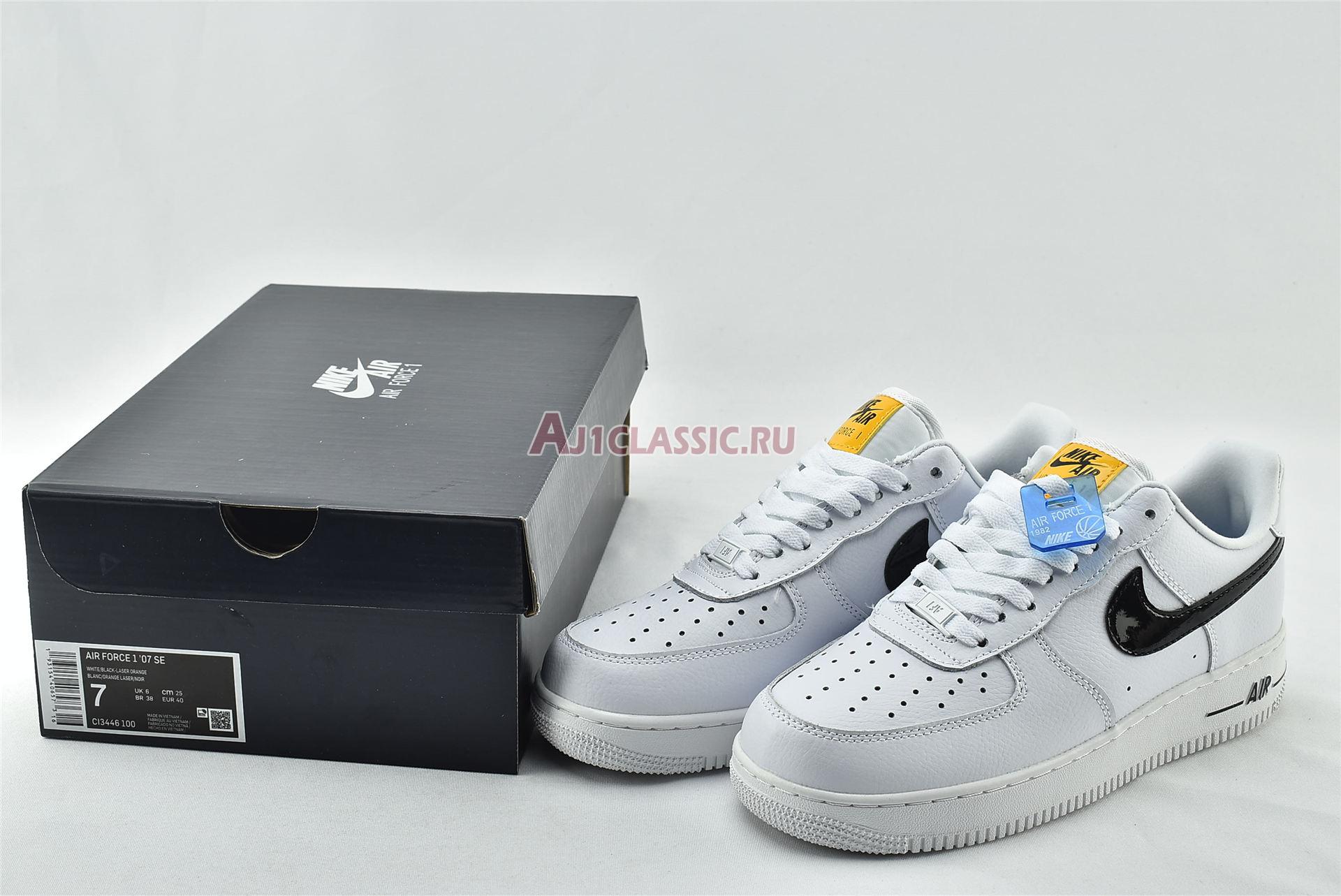 Nike Air Force 1 Low SE White CI3446-100 White/Laser Orange-Racer Blue-Black Sneakers