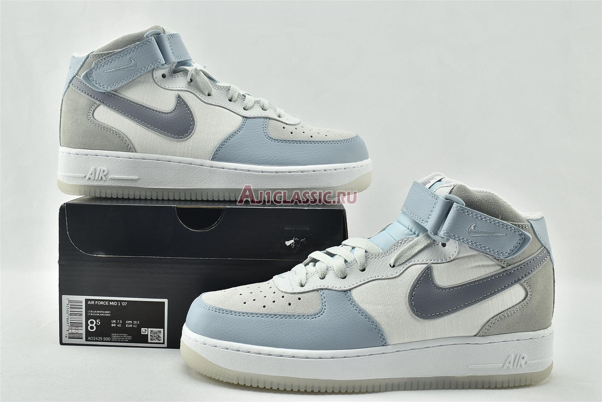 Nike Air Force 1 High 07 LV8 Light Armory Blue AO2425-500 Light Armory Blue/Obsidian Mist-Off White Sneakers
