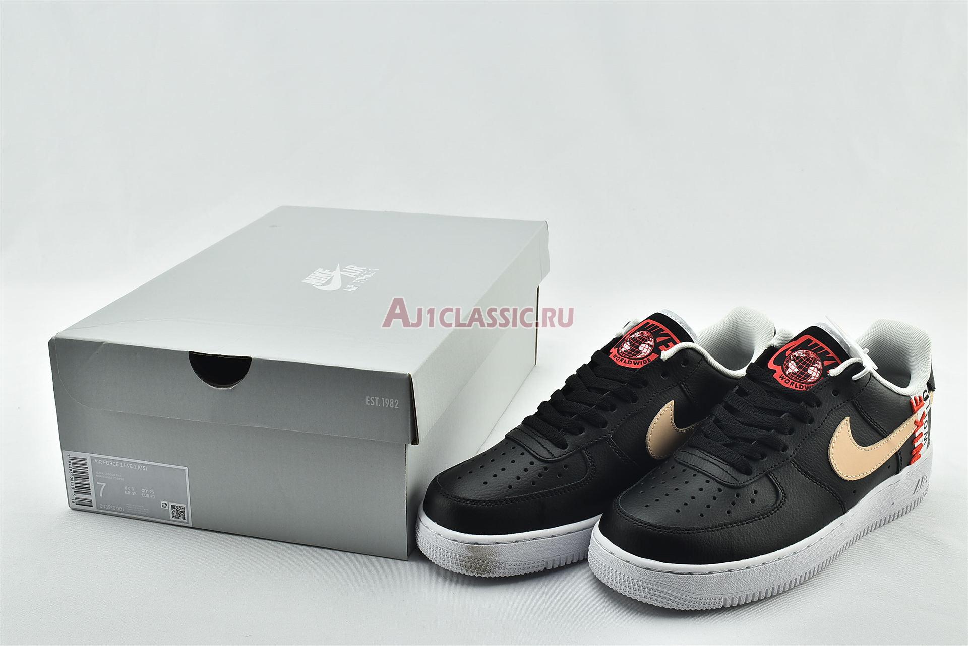 Nike Air Force 1 LV8 1 Worldwide Pack - Black Crimson CN8536-001 Black/Flash Crimson/White/Crimson Tint Sneakers