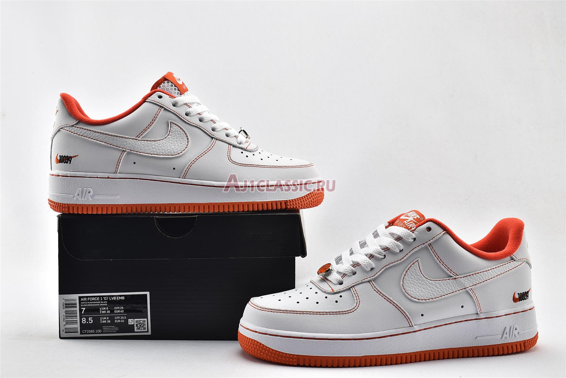 Nike Air Force 1 Low Rucker Park CT2585-100 White/Orange Sneakers