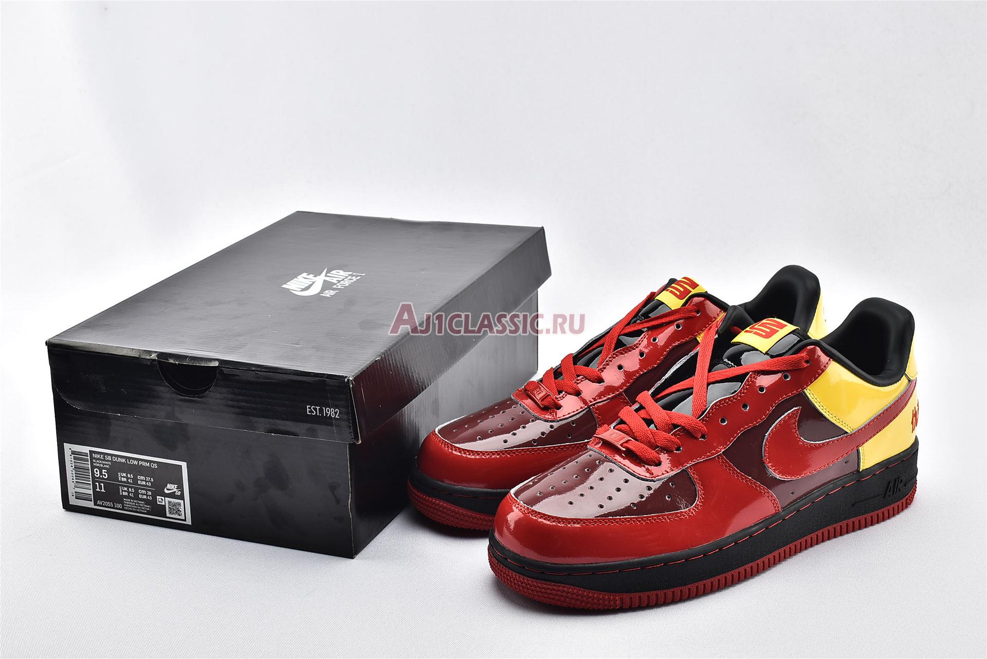 Nike Air Force 1 Chamber Of Fear Hater AV2052-600 Redwood/Varsity Red-Taxi-Black Sneakers