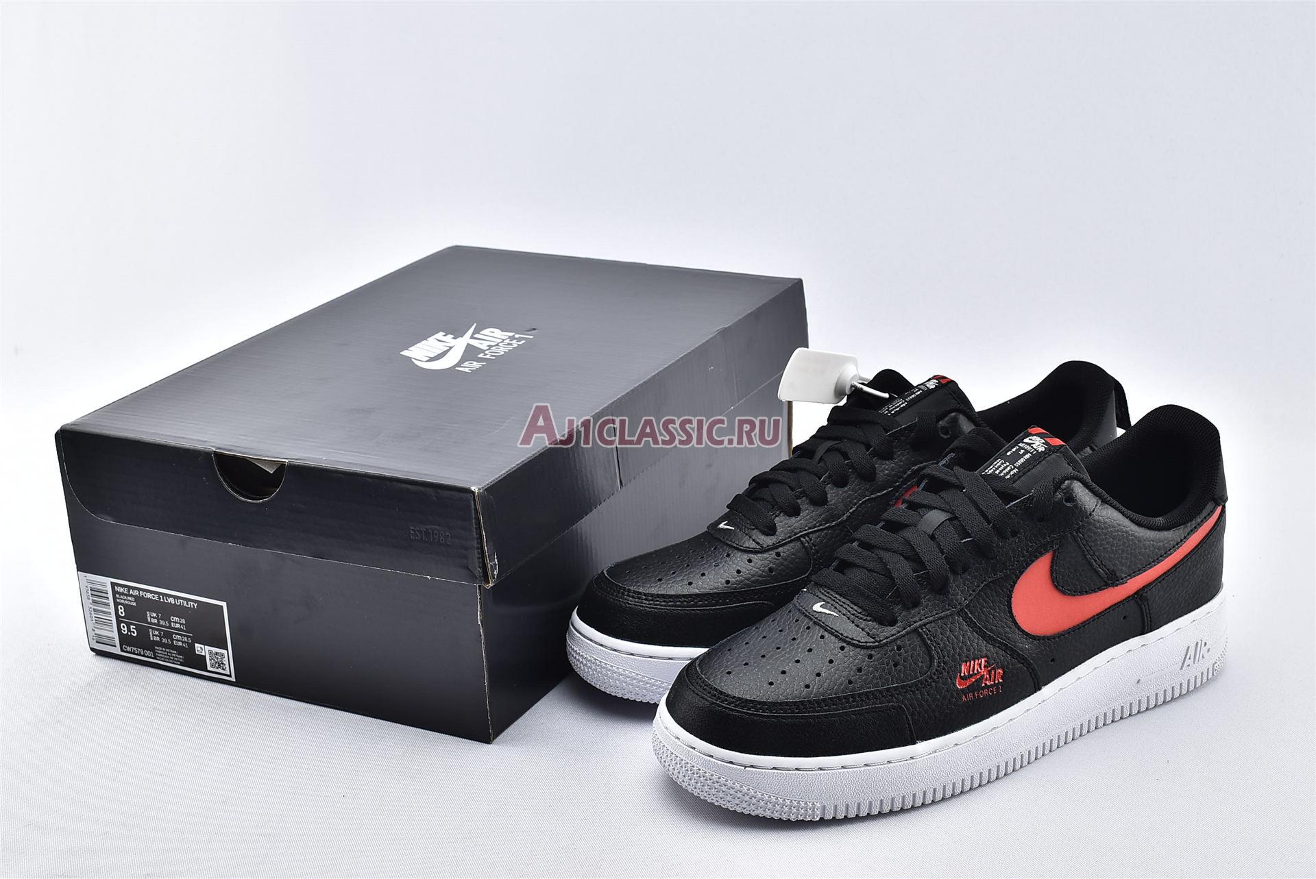 Nike Air Force 1 Low LV8 Utility Bred CW7579-001 Black/University Red-White Sneakers