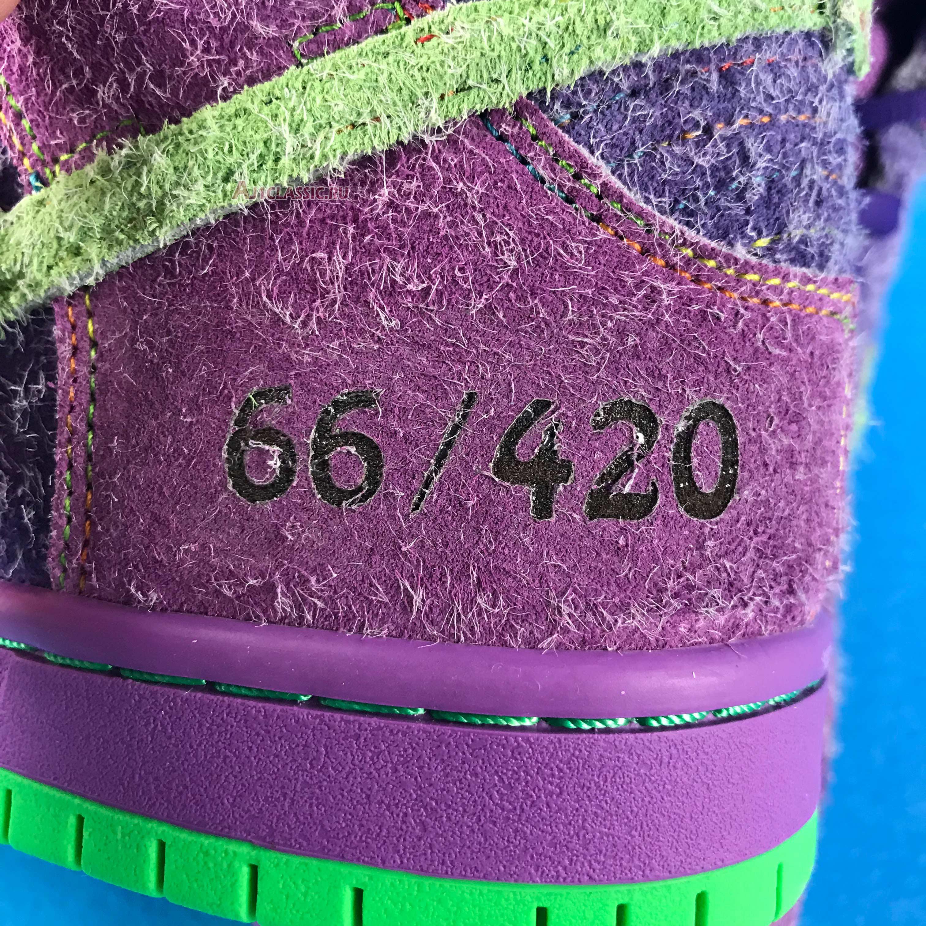 Nike Dunk High Pro SB Reverse Skunk CW9971-500 Purple/Green/Orange Sneakers