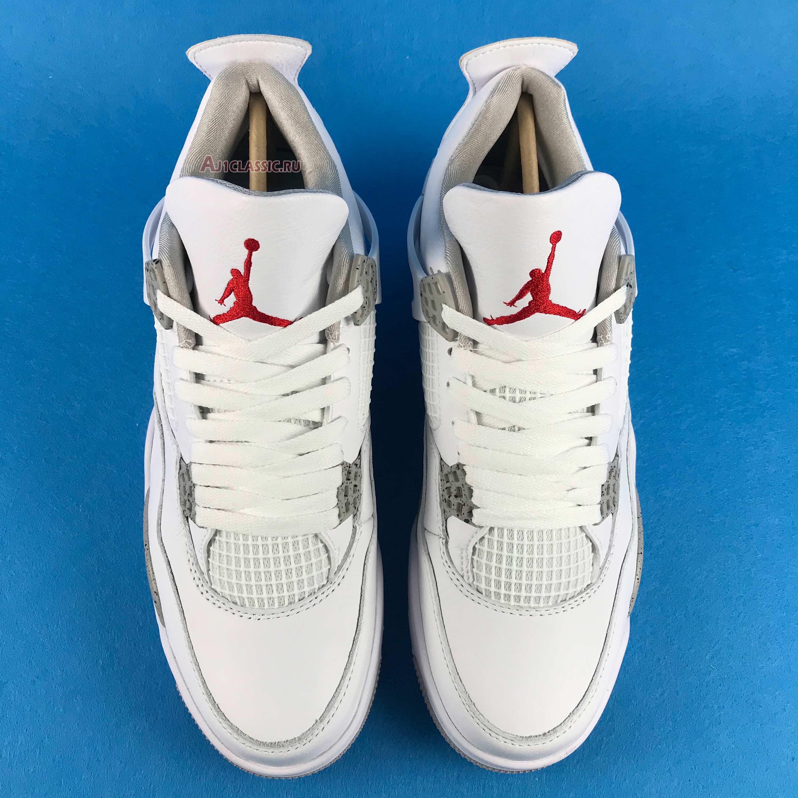 Air Jordan 4 Retro White Oreo CT8527-100 White/Tech Grey/Black/Fire Red Sneakers