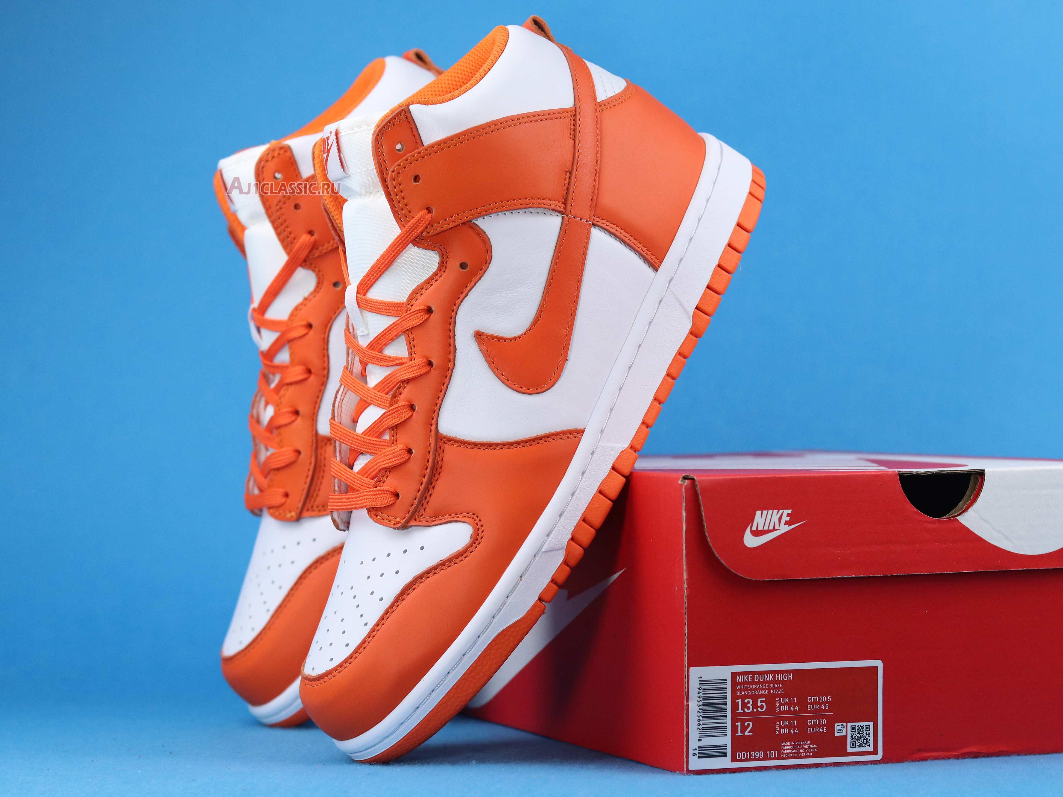 Nike Dunk High SP Syracuse 2021 DD1399-101 White/Orange Blaze Sneakers