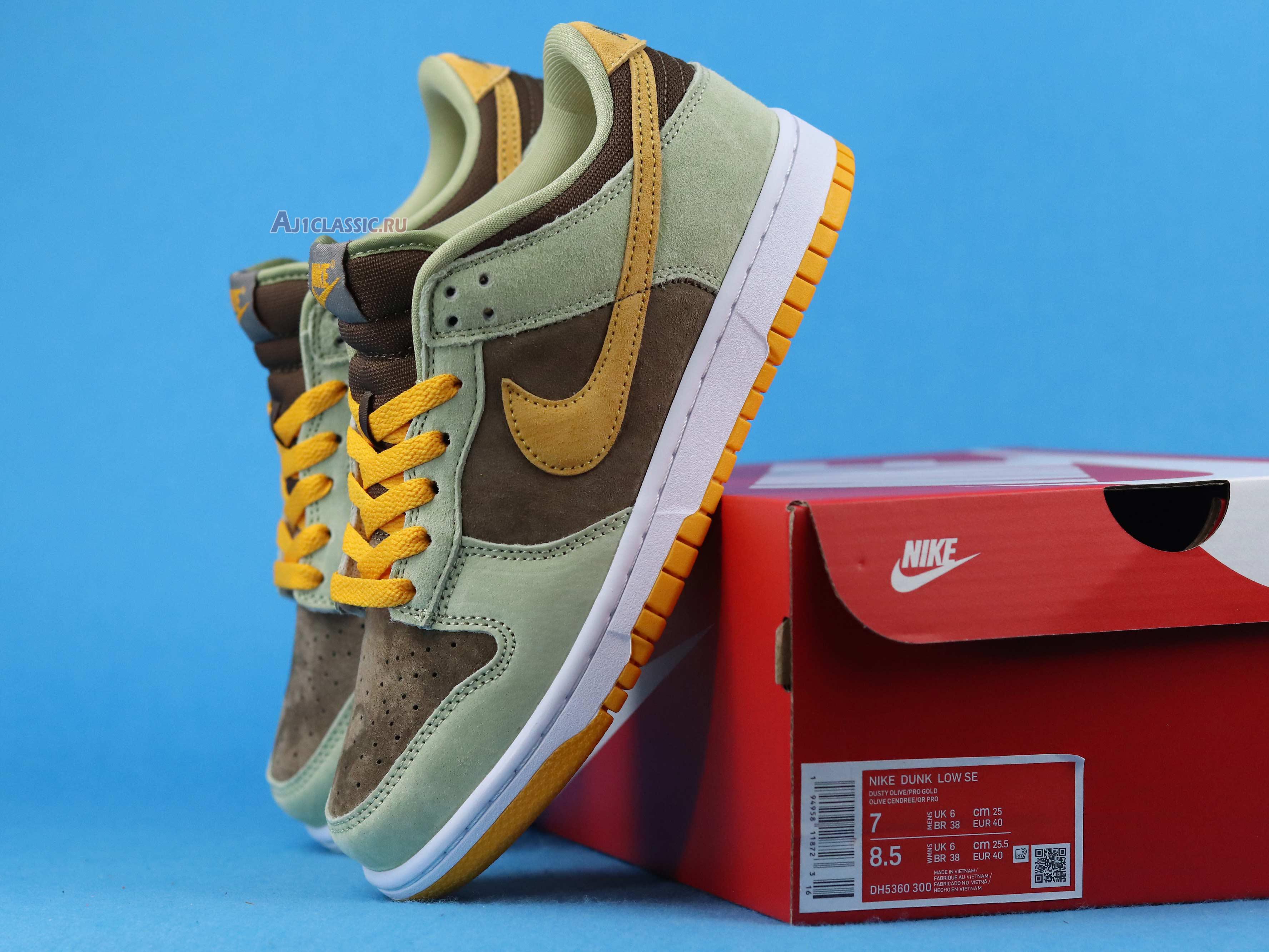 Nike Dunk Low Dusty Olive DH5360-300 Dusty Olive/Pro Gold Sneakers